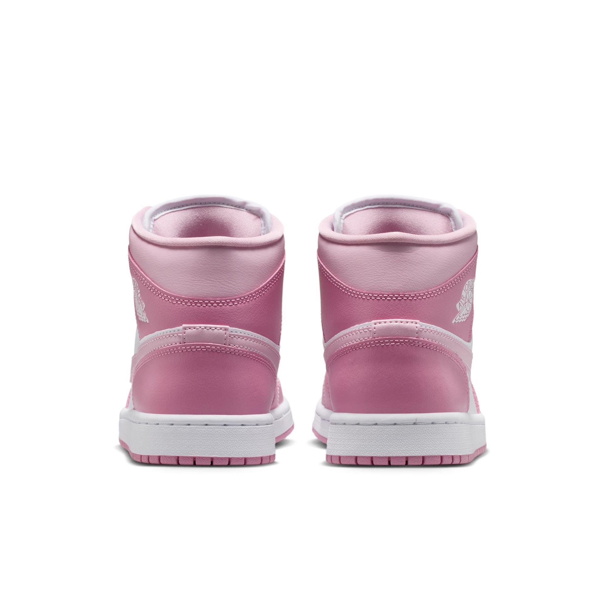Jordan 1 Mid "Elemental Pink/Sail/Iced Carmine" Women's Shoe - PINK Thumbnail View 7