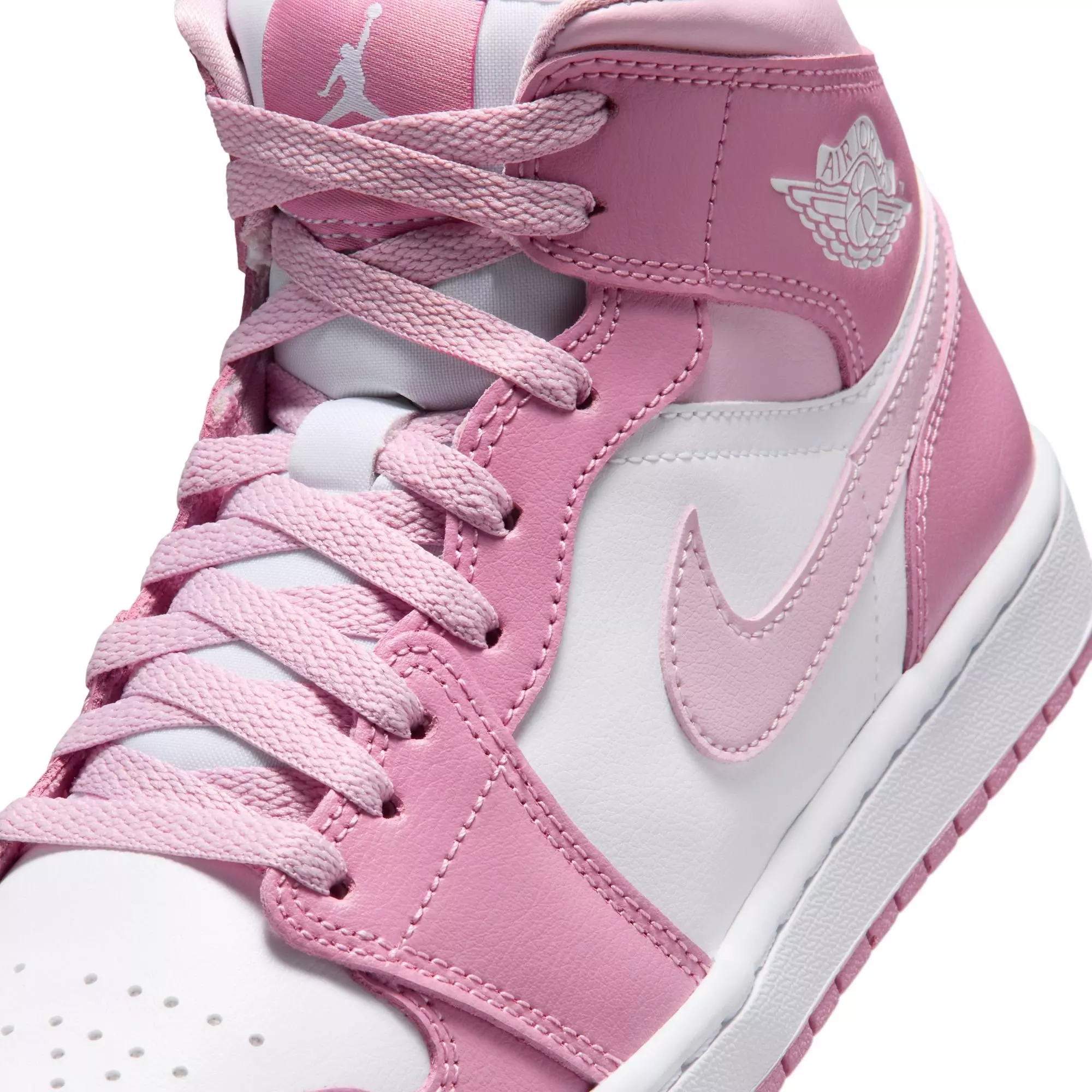 Jordan 1 Mid "Elemental Pink/Sail/Iced Carmine" Women's Shoe - PINK