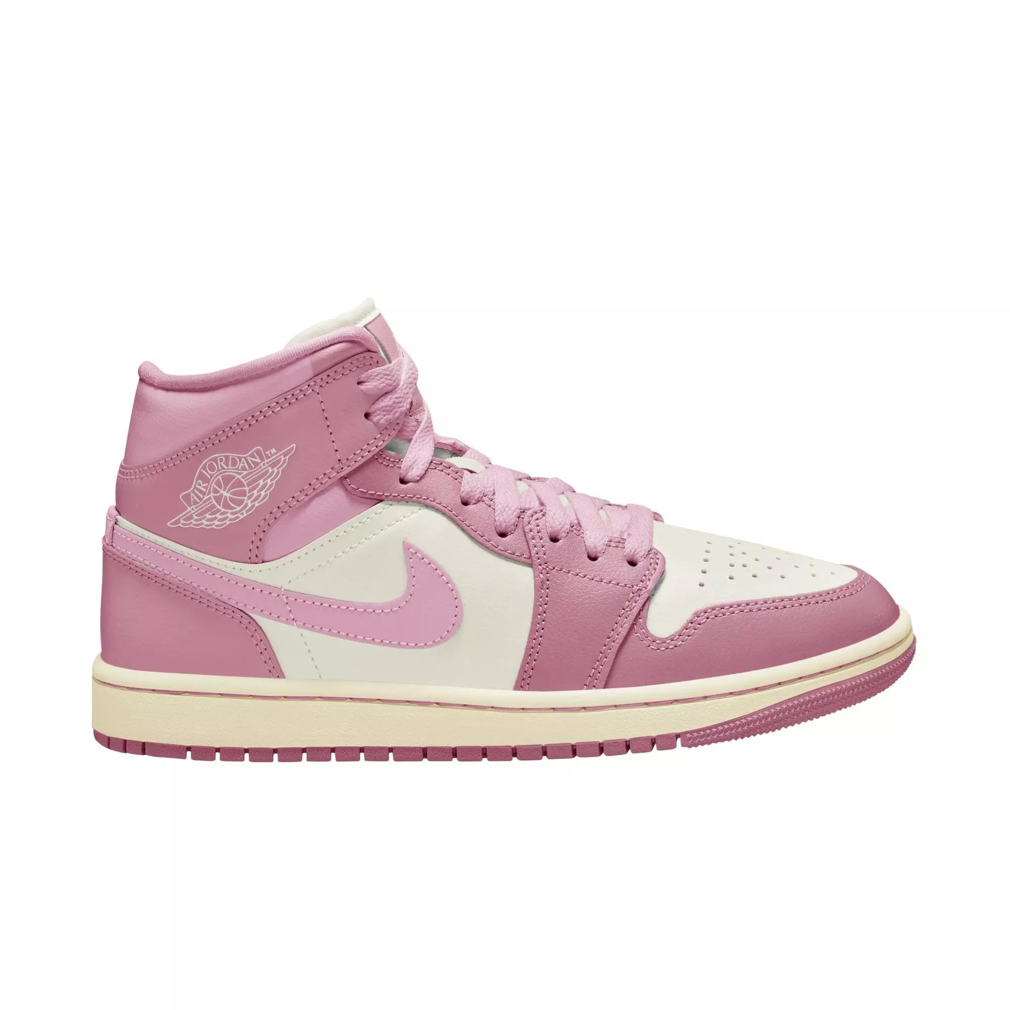 Jordan 1 Mid "Elemental Pink/Sail/Iced Carmine" Women's Shoe - PINK