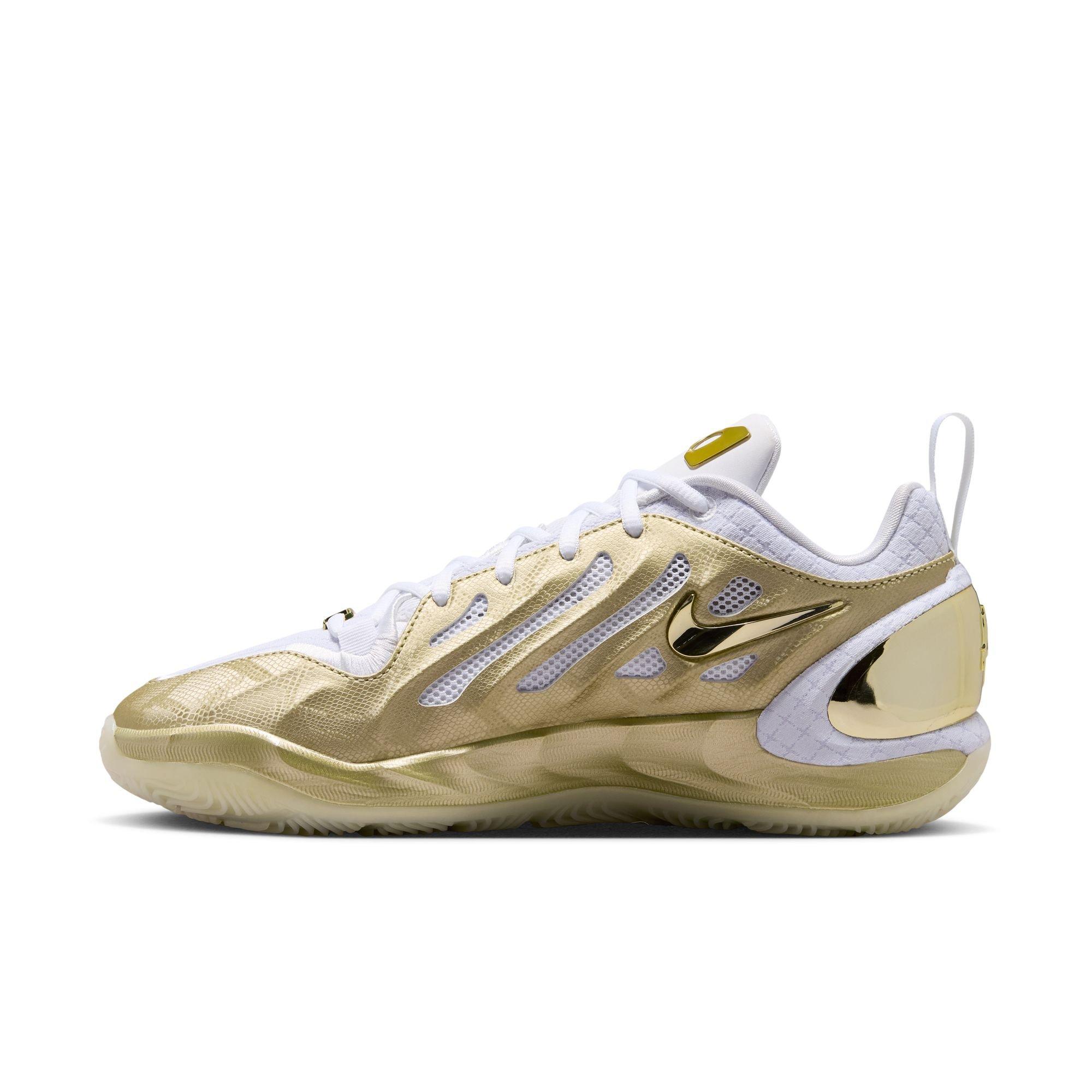Nike A'Two "Gold Standard" Basketball Shoe - METALLIC GOLD STAR/WHITE Thumbnail View 10