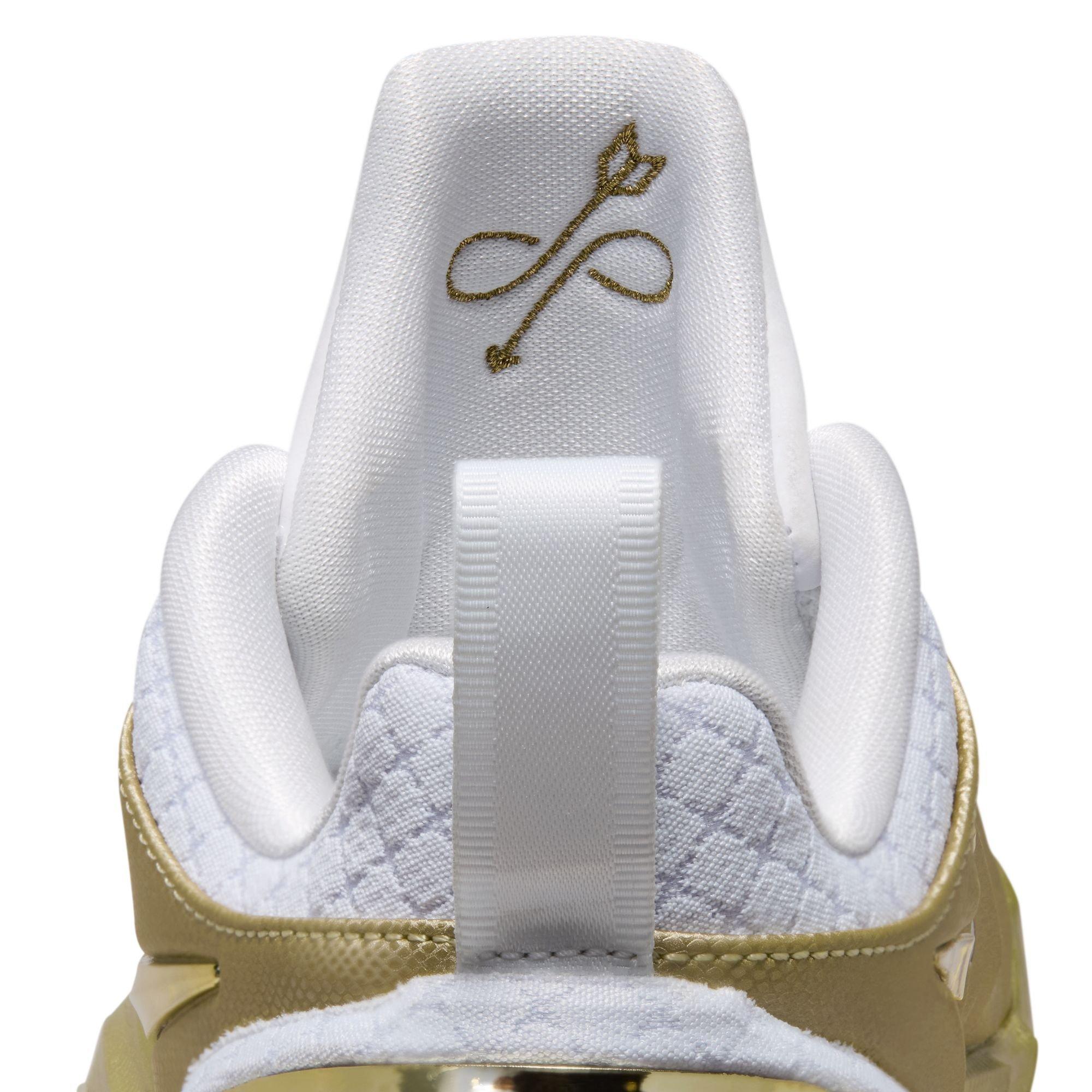 Nike A'Two "Gold Standard" Basketball Shoe - METALLIC GOLD STAR/WHITE Thumbnail View 7