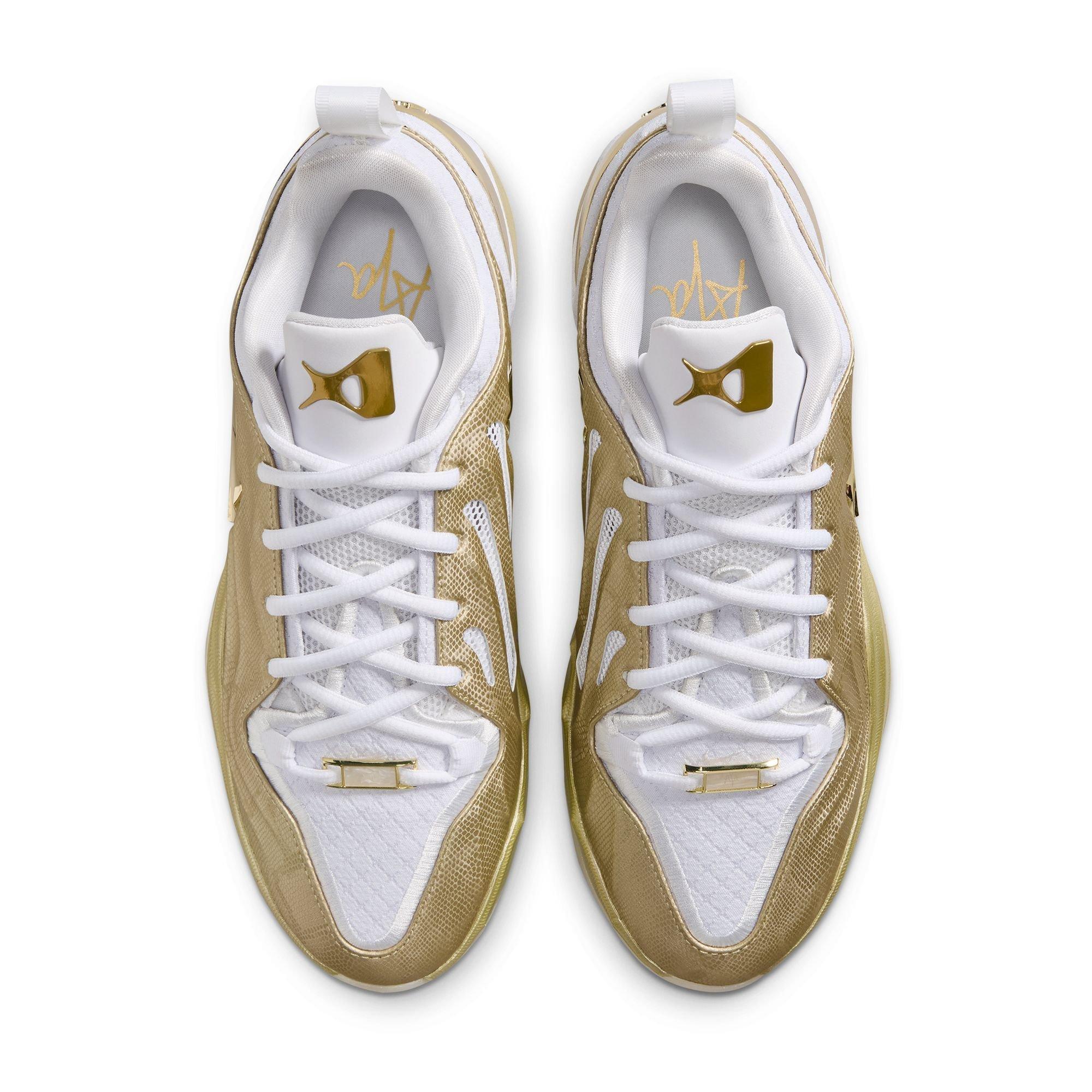 Nike A'Two "Gold Standard" Basketball Shoe - METALLIC GOLD STAR/WHITE Thumbnail View 13