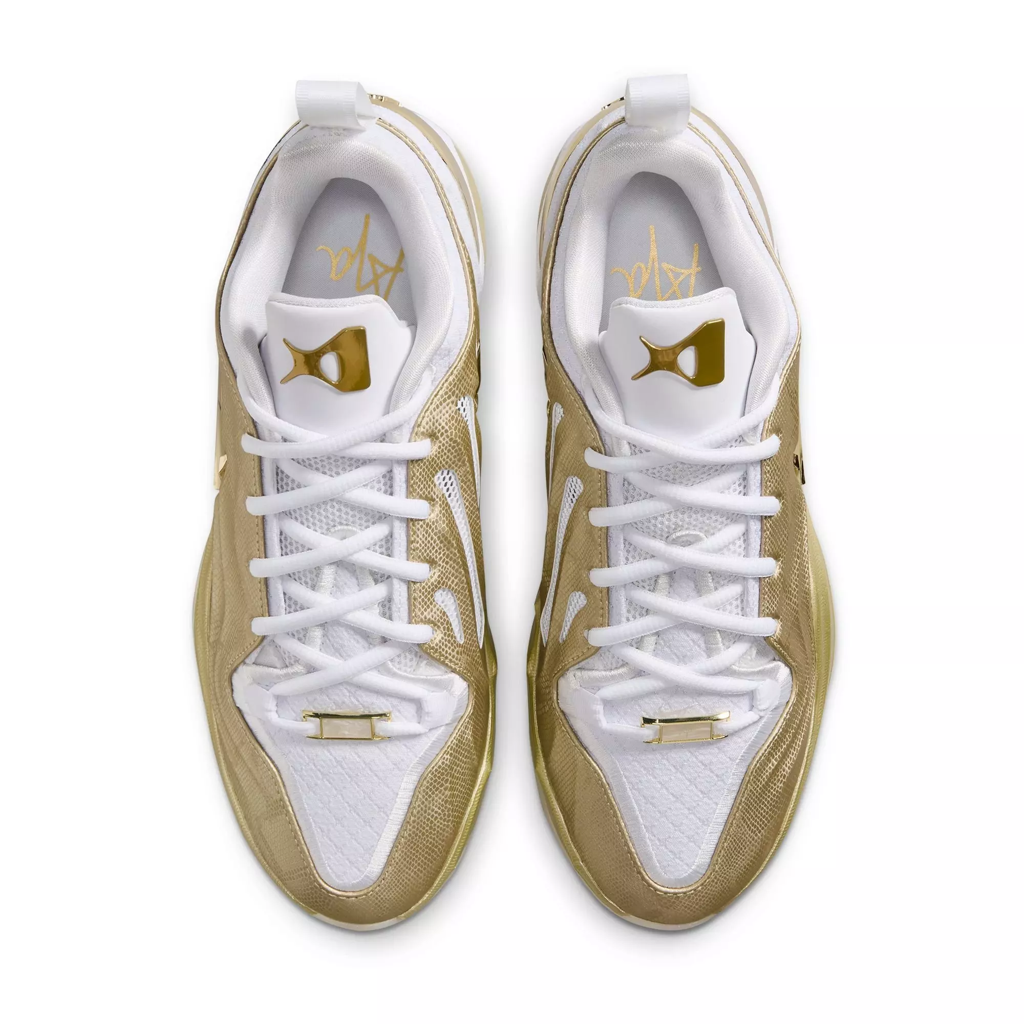 Nike A'Two "Gold Standard" Basketball Shoe - METALLIC GOLD STAR/WHITE
