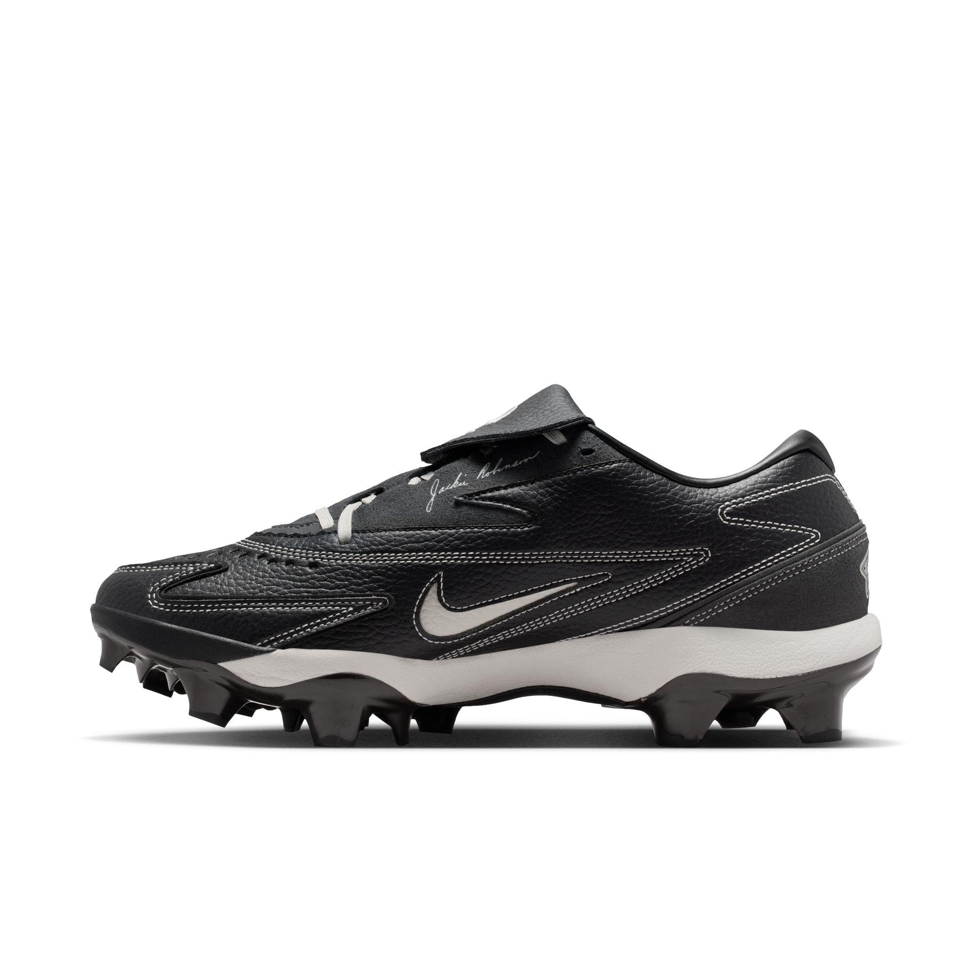 Nike Diamond Standout MCS "Jackie Robinson Day" Men's Baseball Cleat - BLACK/PALE IVORY/MEDIUM ASH Thumbnail View 11