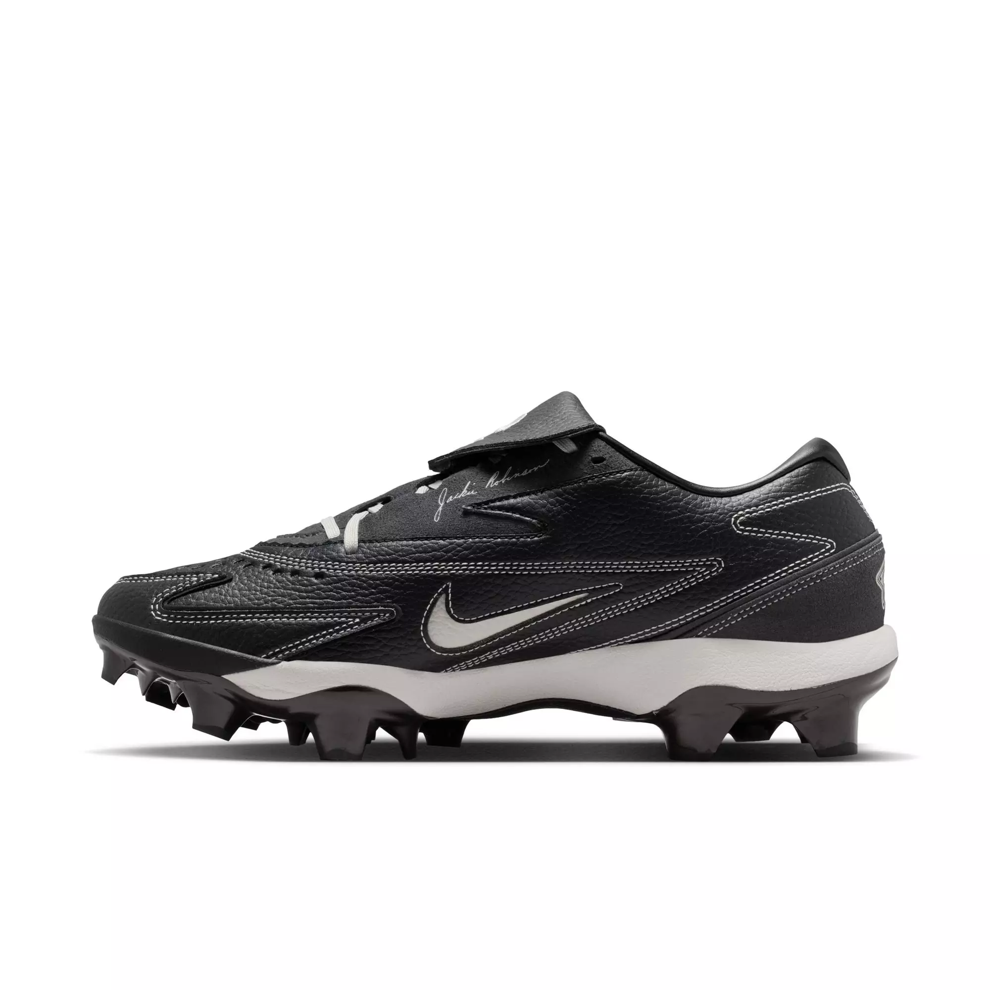 Nike Diamond Standout MCS "Jackie Robinson Day" Men's Baseball Cleat - BLACK/PALE IVORY/MEDIUM ASH