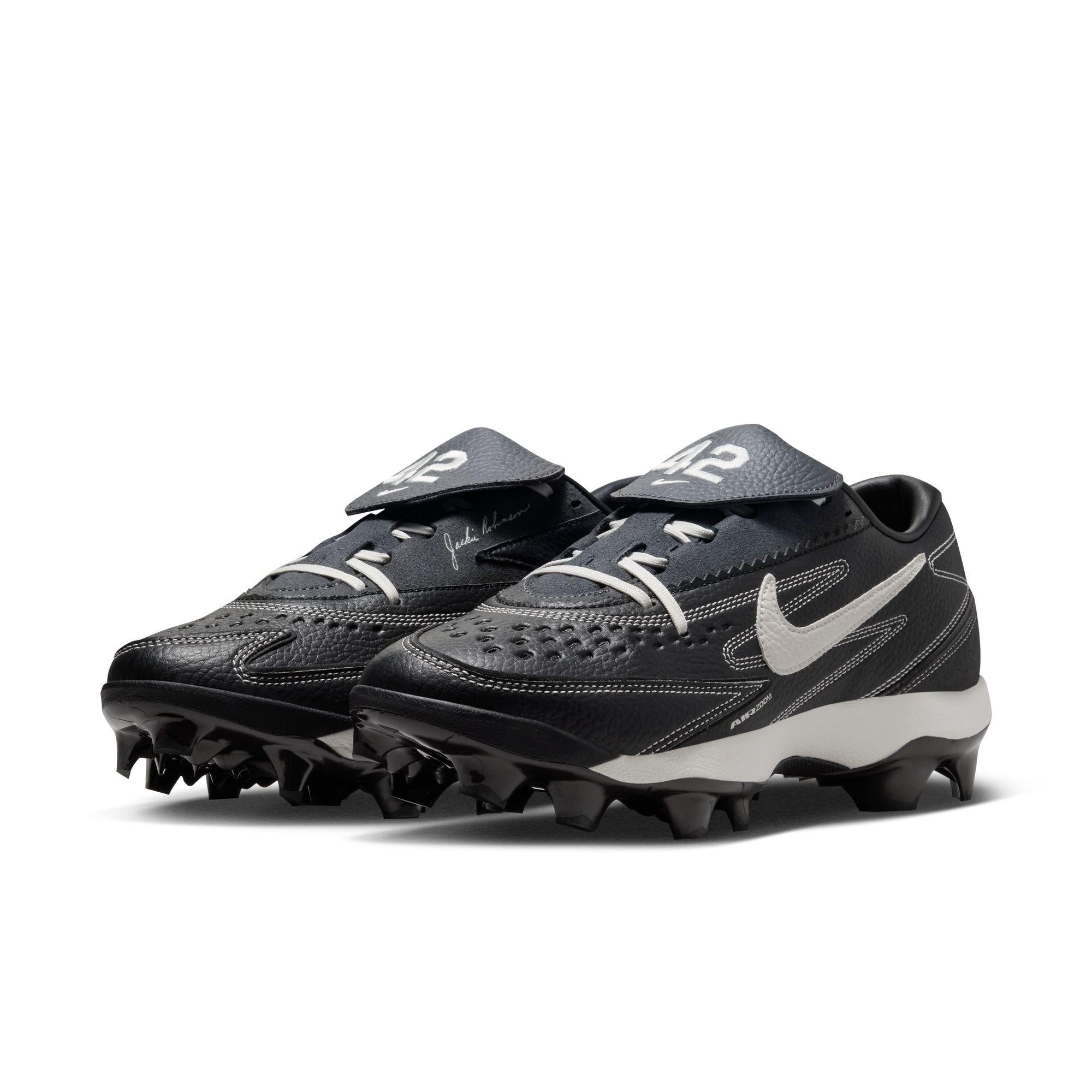 Nike Diamond Standout MCS "Jackie Robinson Day" Men's Baseball Cleat - BLACK/PALE IVORY/MEDIUM ASH Thumbnail View 4