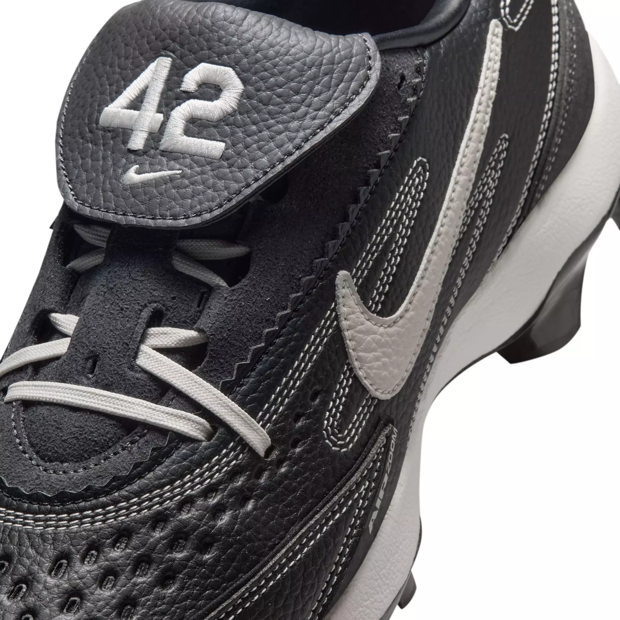 Nike Diamond Standout MCS "Jackie Robinson Day" Men's Baseball Cleat - BLACK/PALE IVORY/MEDIUM ASH