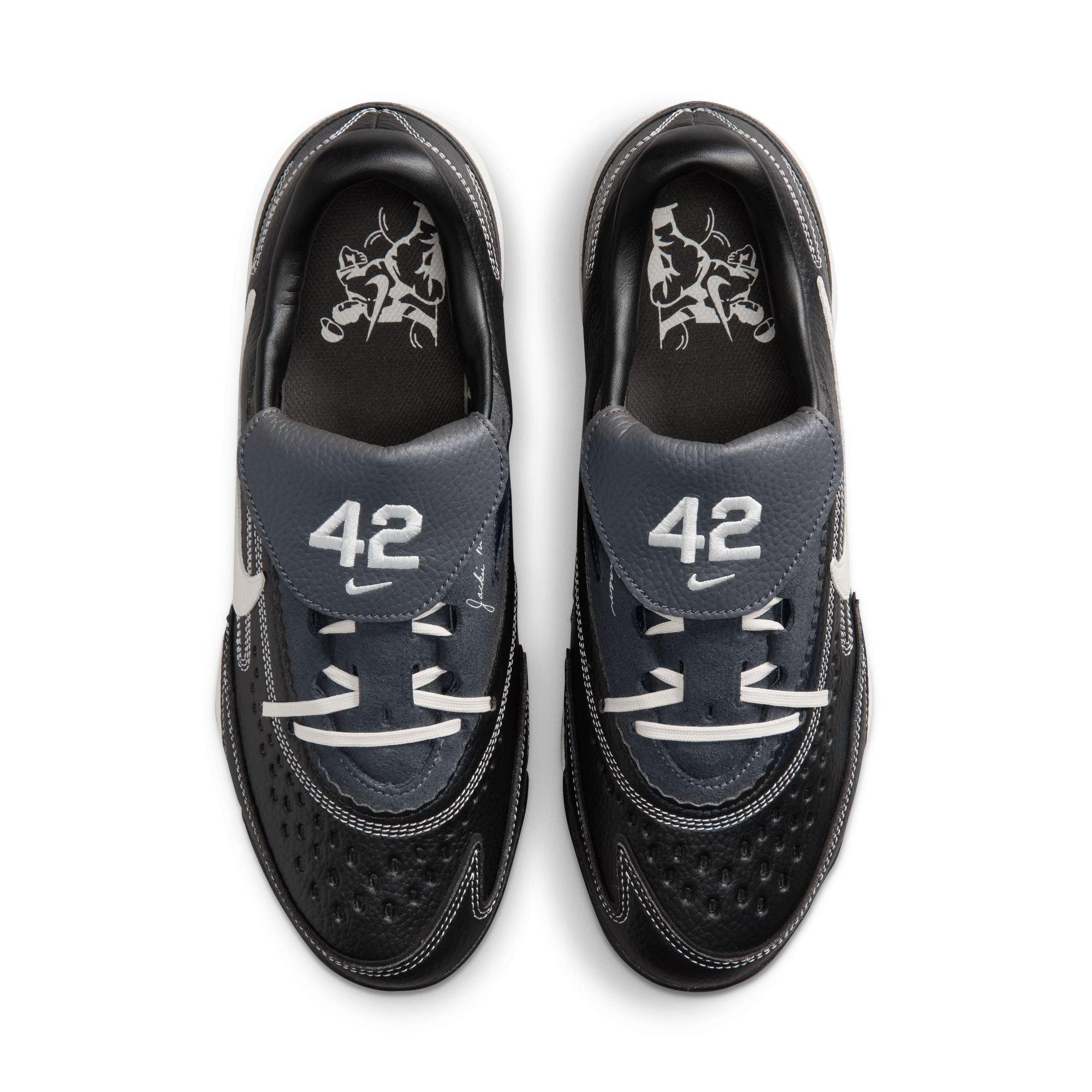 Nike Diamond Standout MCS "Jackie Robinson Day" Men's Baseball Cleat - BLACK/PALE IVORY/MEDIUM ASH Thumbnail View 13