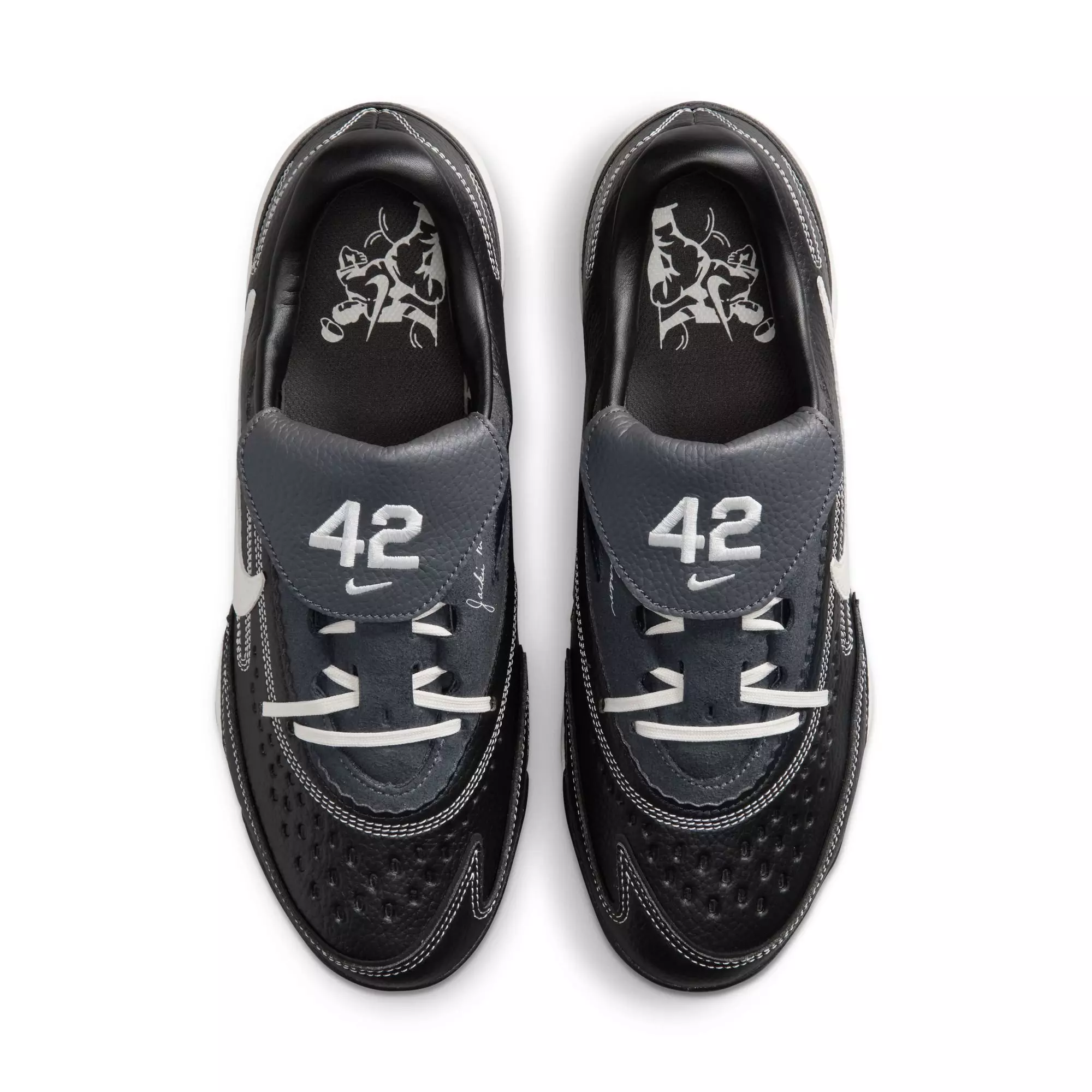 Nike Diamond Standout MCS "Jackie Robinson Day" Men's Baseball Cleat - BLACK/PALE IVORY/MEDIUM ASH