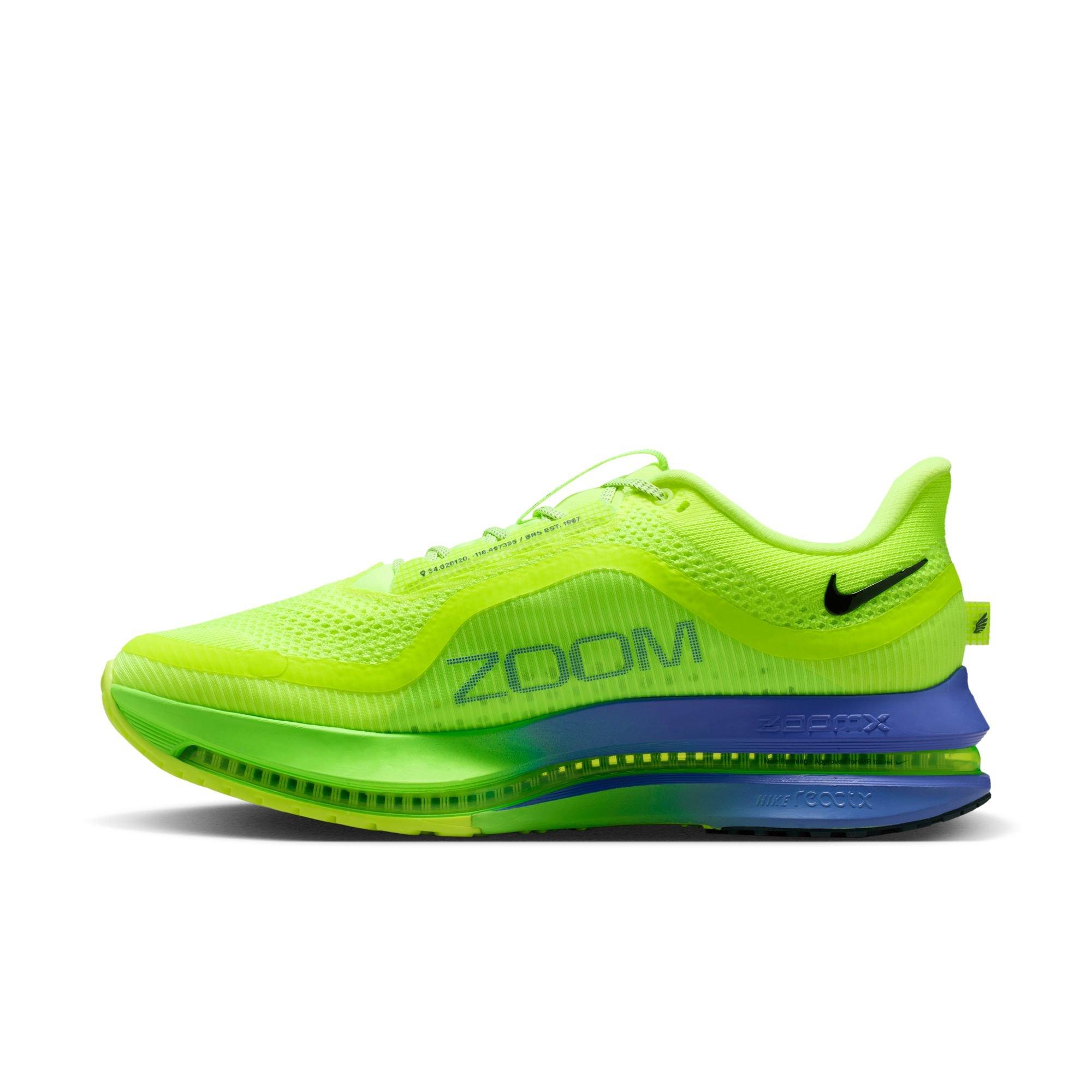 Nike Pegasus Premium "Volt Ice/Black Spruce/Lime Blast" Men's Road Running Shoe - VOLT/BLUE Thumbnail View 4