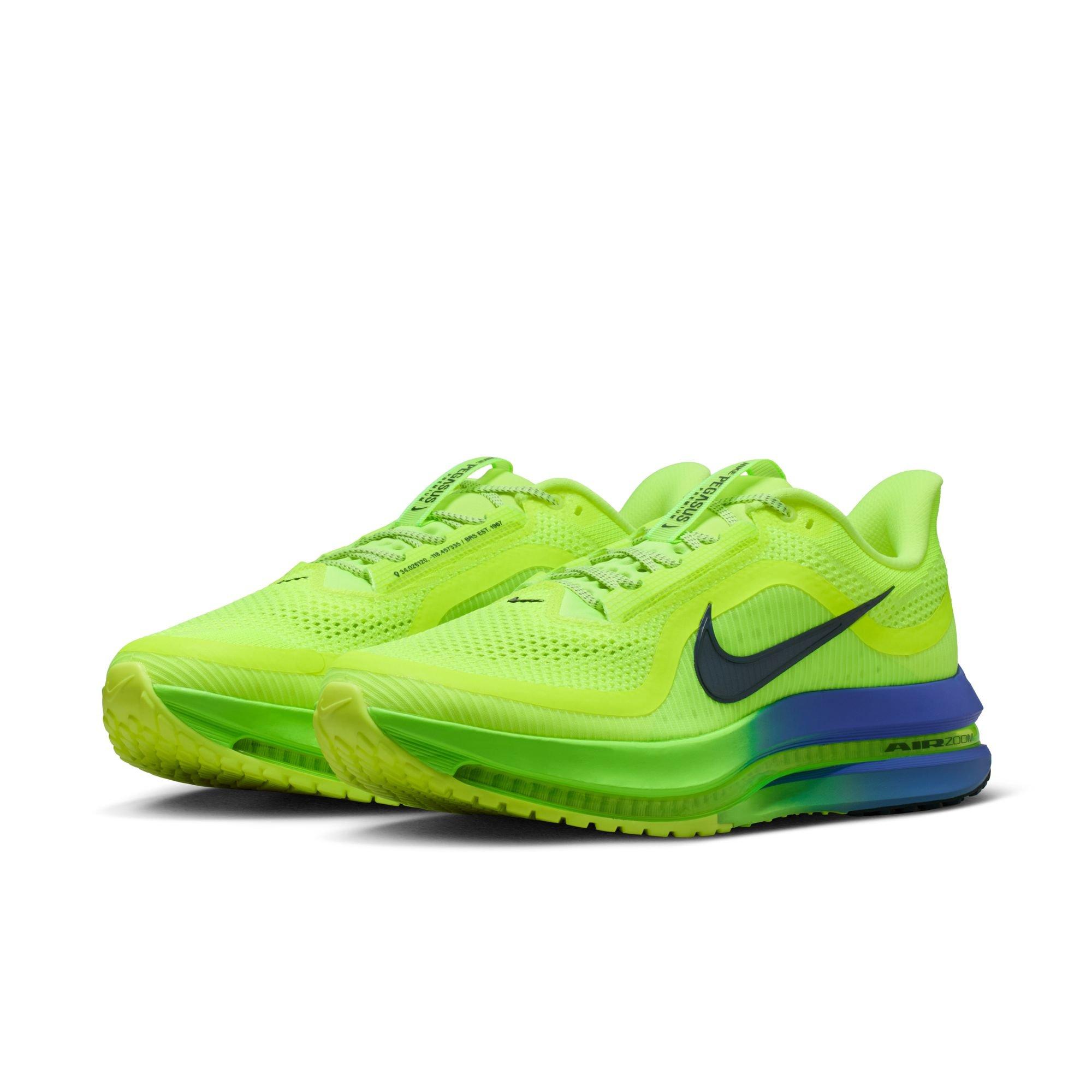 Nike Pegasus Premium "Volt Ice/Black Spruce/Lime Blast" Men's Road Running Shoe - VOLT/BLUE Thumbnail View 5