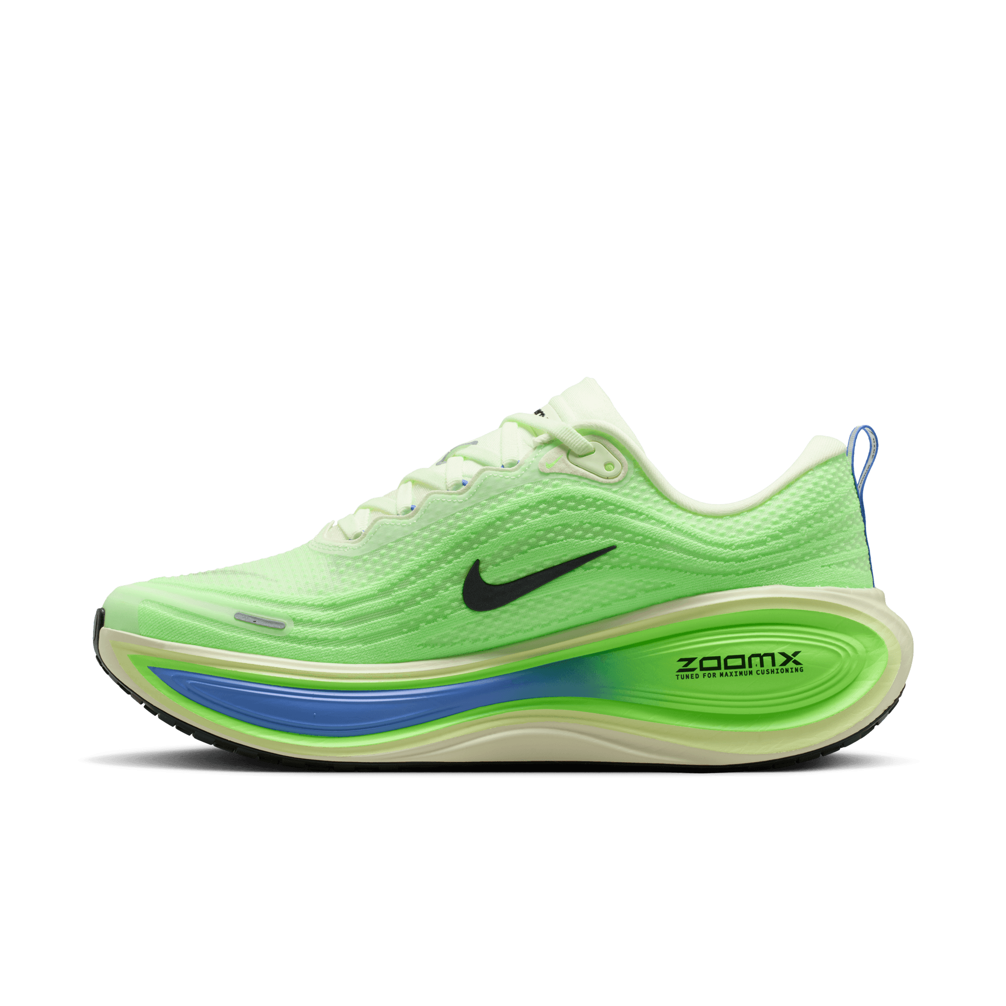 Nike Vomero Plus "Volt Tint/Black Spruce/Lime Blast" Men's Road Running Shoe - VOLT/BLUE Thumbnail View 4