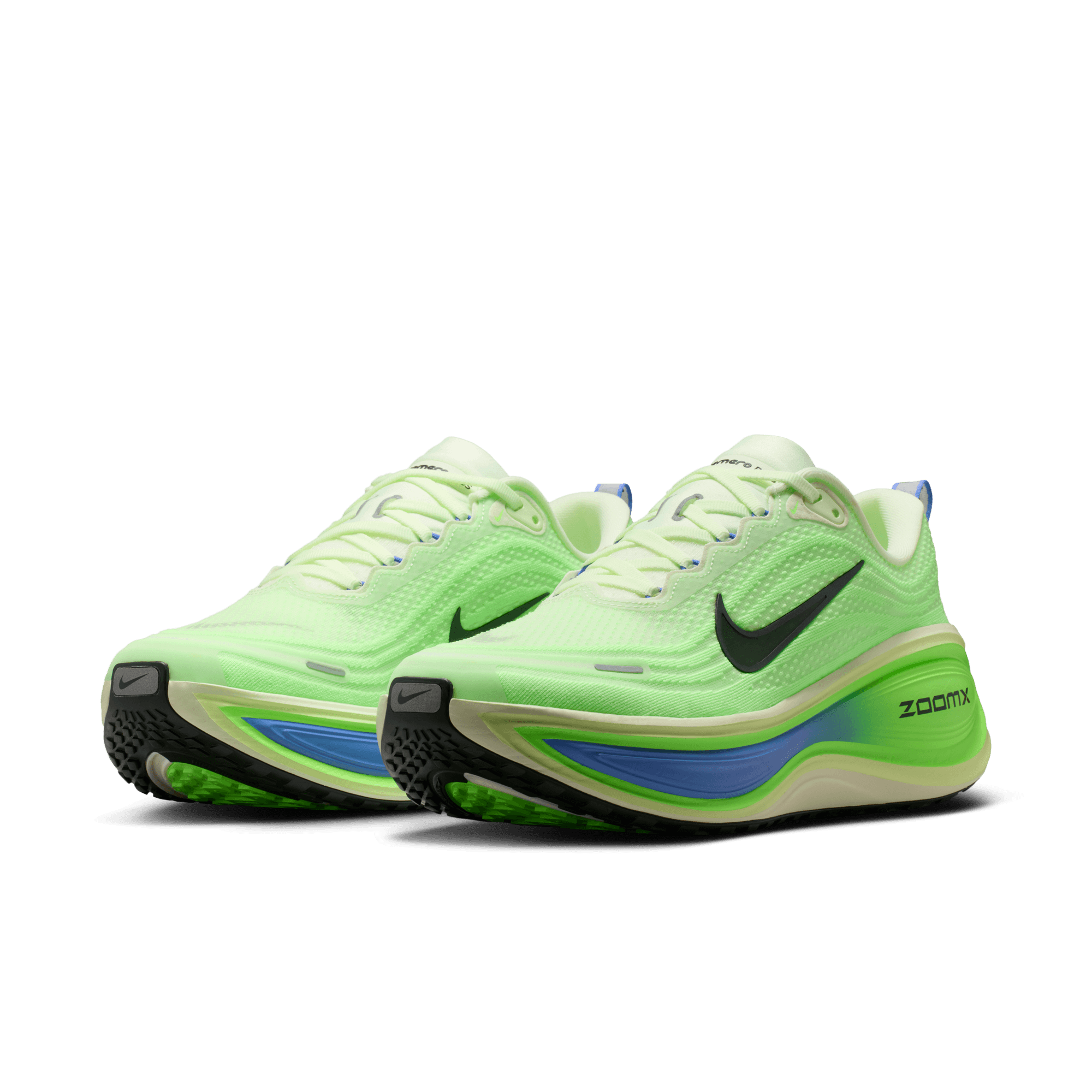Nike Vomero Plus "Volt Tint/Black Spruce/Lime Blast" Men's Road Running Shoe - VOLT/BLUE Thumbnail View 5
