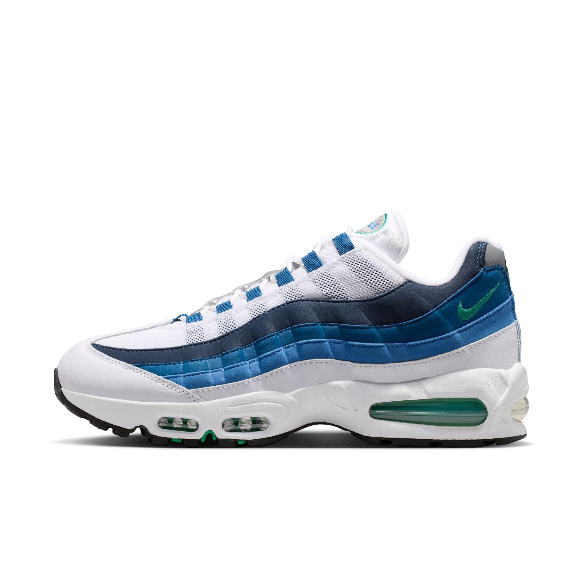Nike Air Max 95 OG "Slate Blue" Men's Shoe - WHITE/EMERALD GREEN/LAKE BLUE Thumbnail View 7