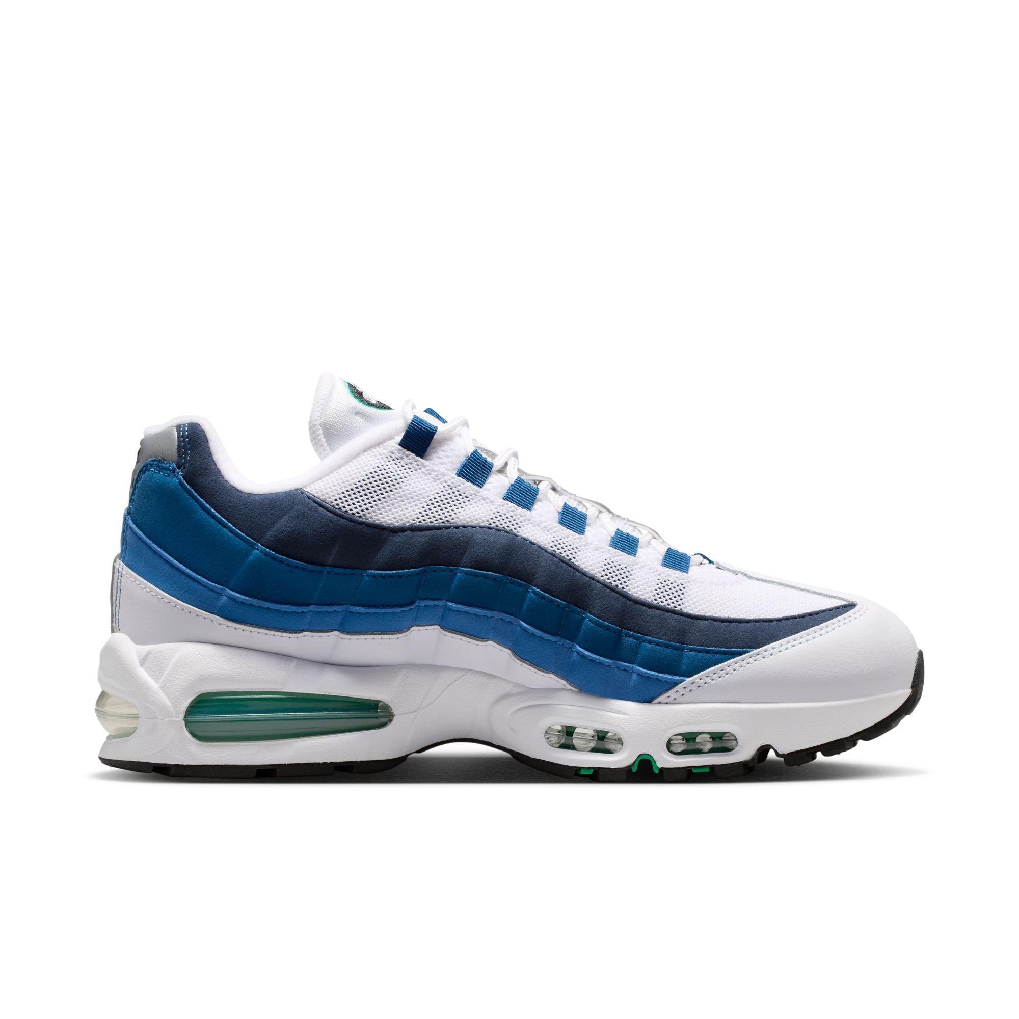 Nike Air Max 95 OG "Slate Blue" Men's Shoe - WHITE/EMERALD GREEN/LAKE BLUE Thumbnail View 3