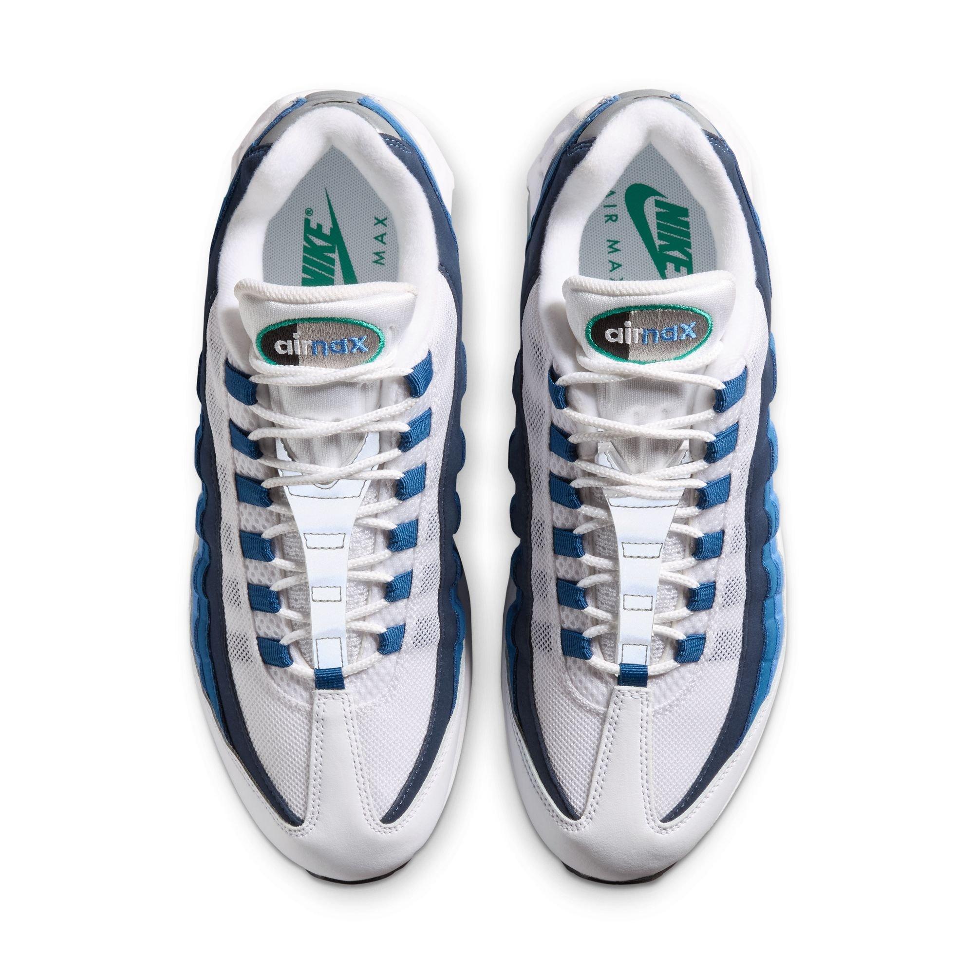 Nike Air Max 95 OG "Slate Blue" Men's Shoe - WHITE/EMERALD GREEN/LAKE BLUE Thumbnail View 10