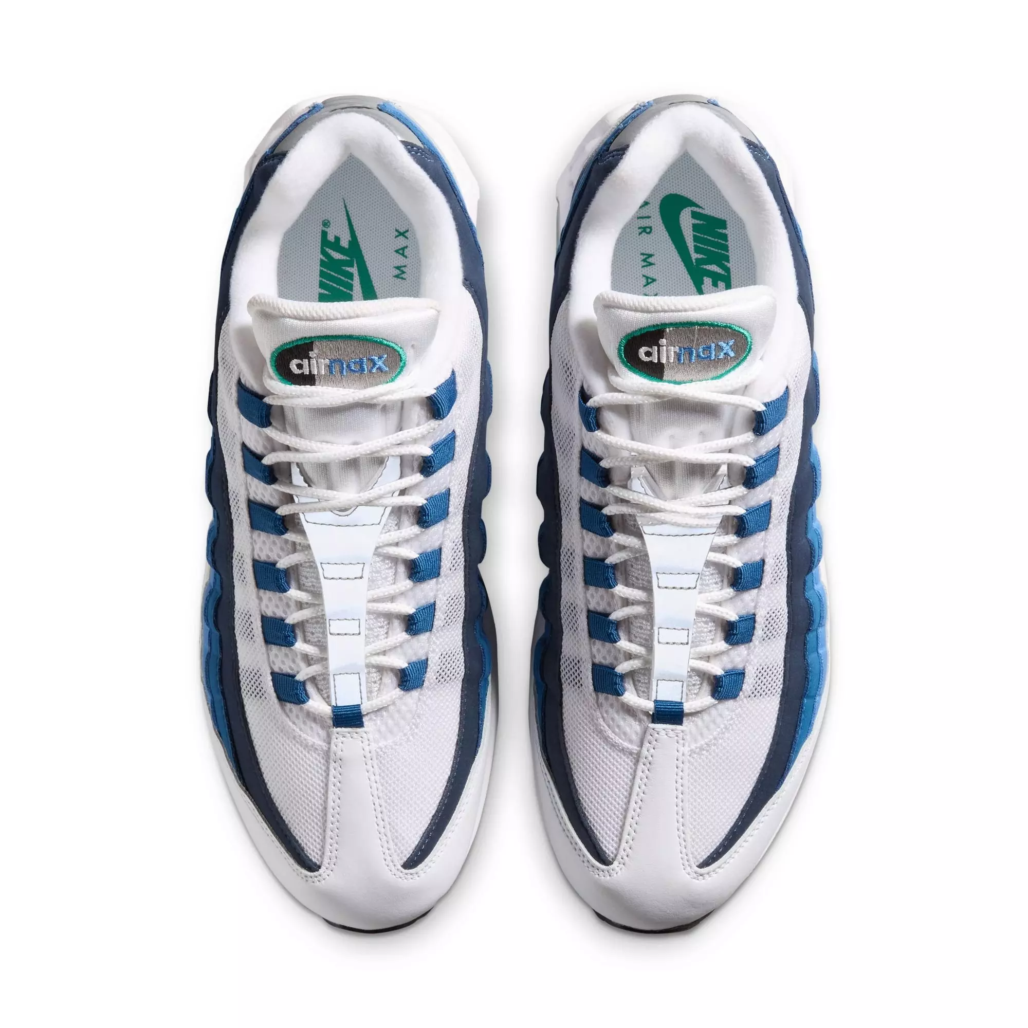Nike Air Max 95 OG "Slate Blue" Men's Shoe - WHITE/EMERALD GREEN/LAKE BLUE
