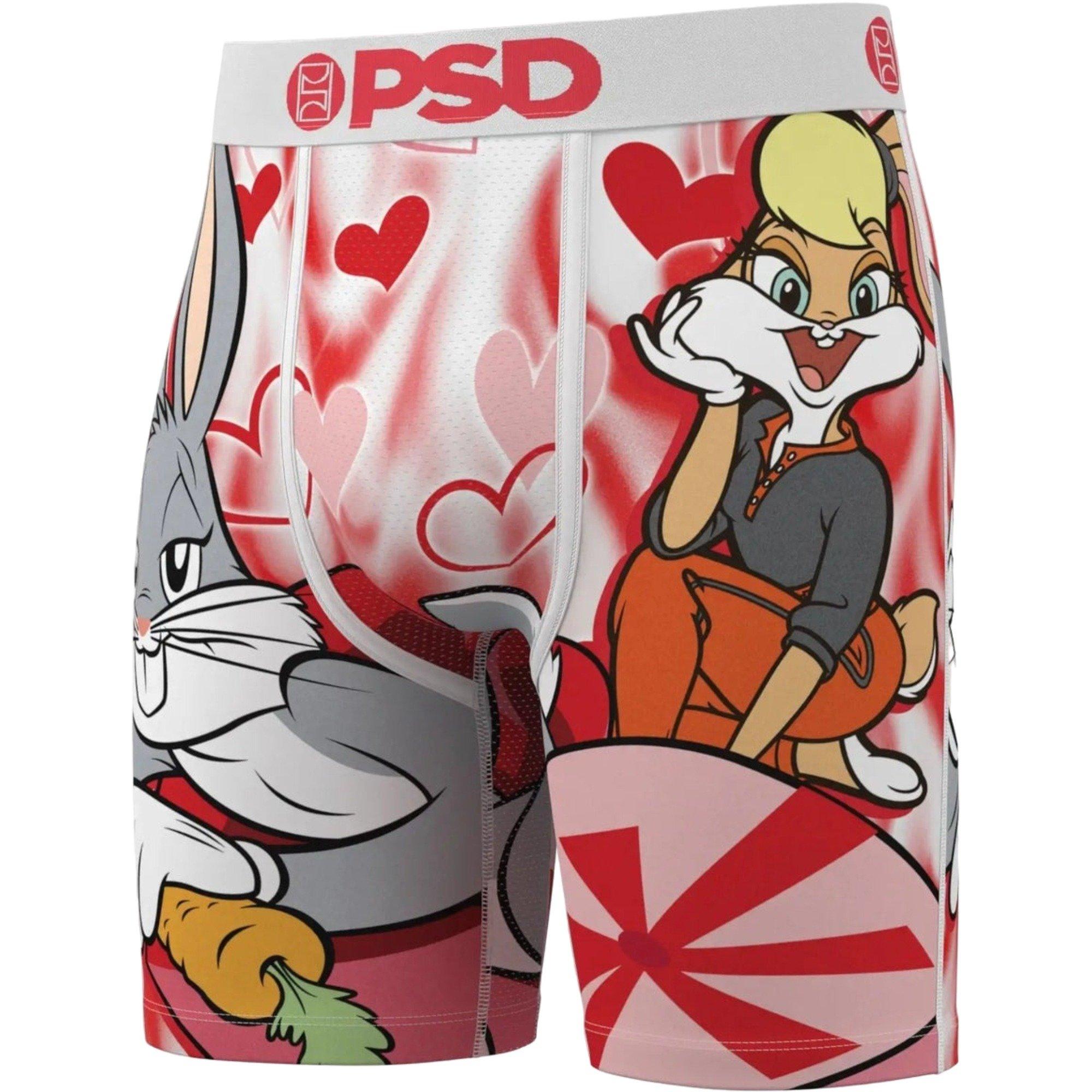 PSD Men's x Looney Tunes Hearts Underwear - RED/WHITE Thumbnail View 3