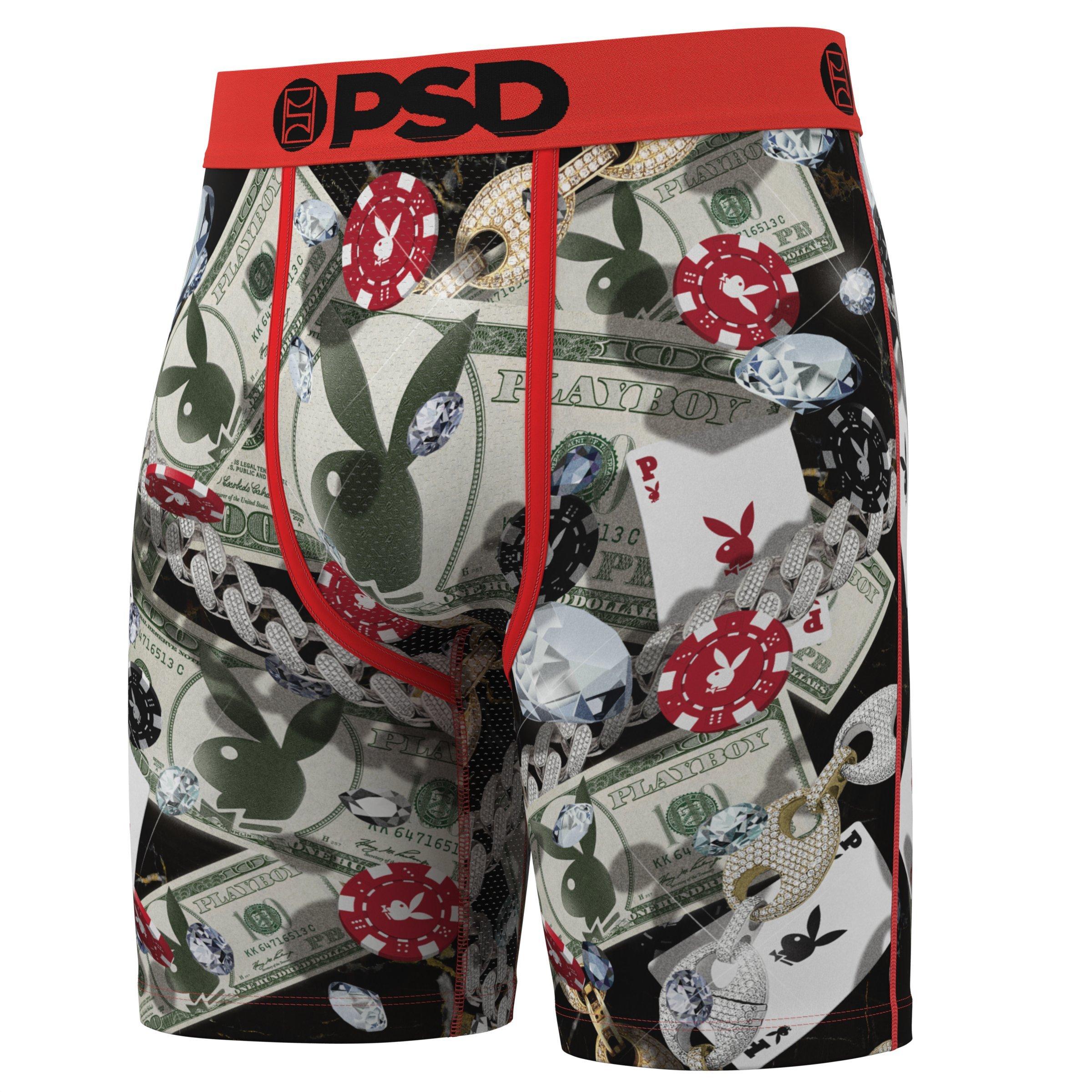 PSD Men's Playboy Lucky Underwear-3PK - MULTI-COLOR Thumbnail View 4