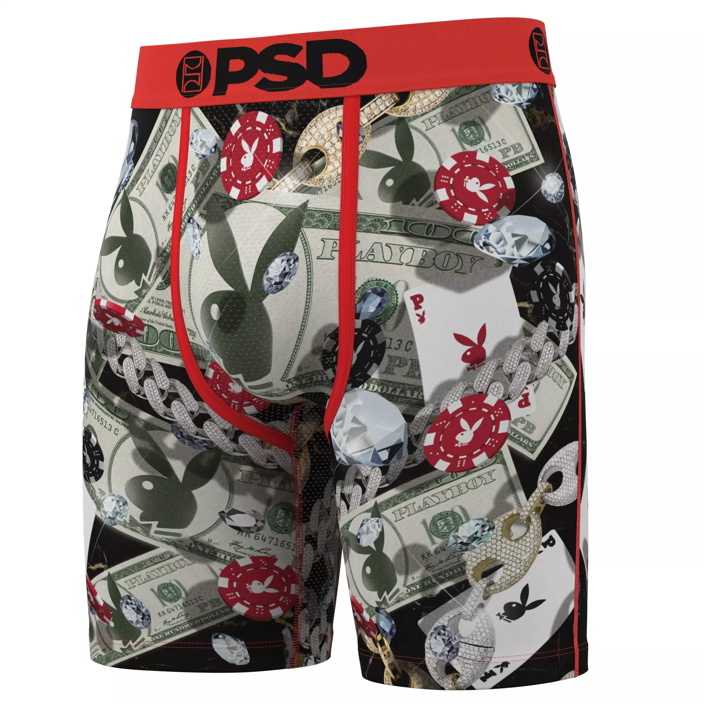 PSD Men's Playboy Lucky Underwear-3PK - MULTI-COLOR