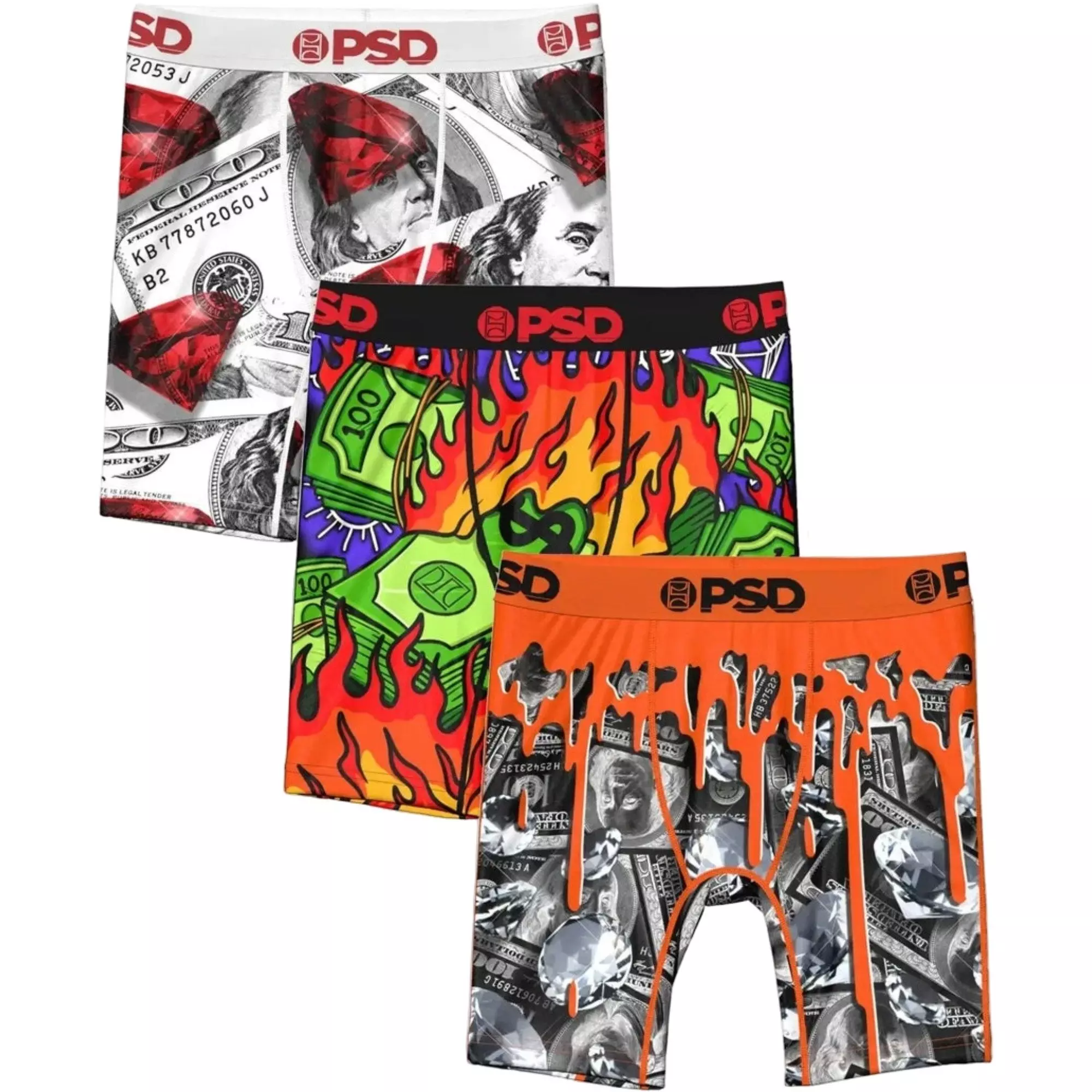 PSD Big Boys' Money Mind Underwear-3PK - MULTI-COLOR