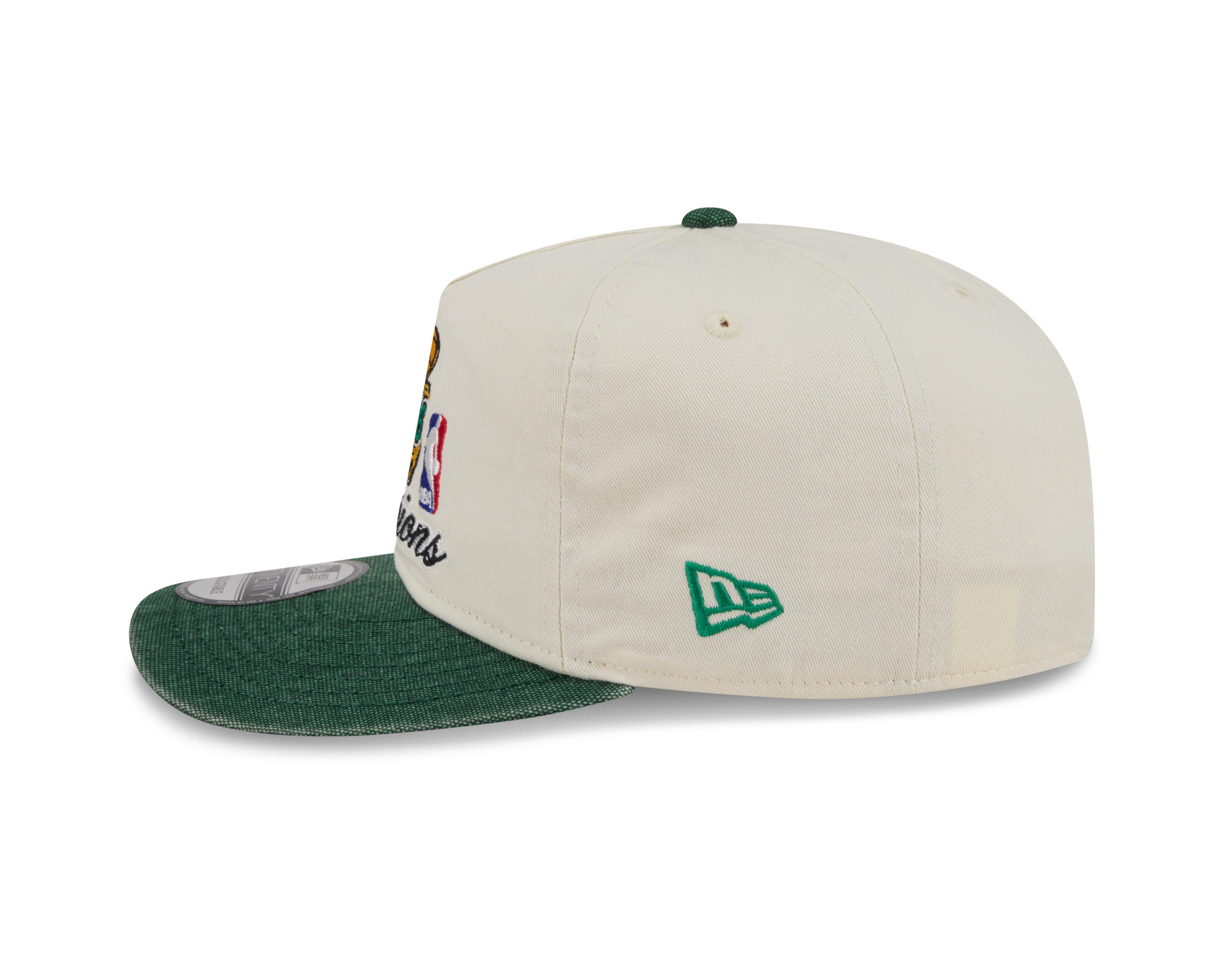 New Era Boston Celtics 19TWENTY Hardwood Classic Snapback Hat-White/Green - WHITE/GREEN Thumbnail View 5