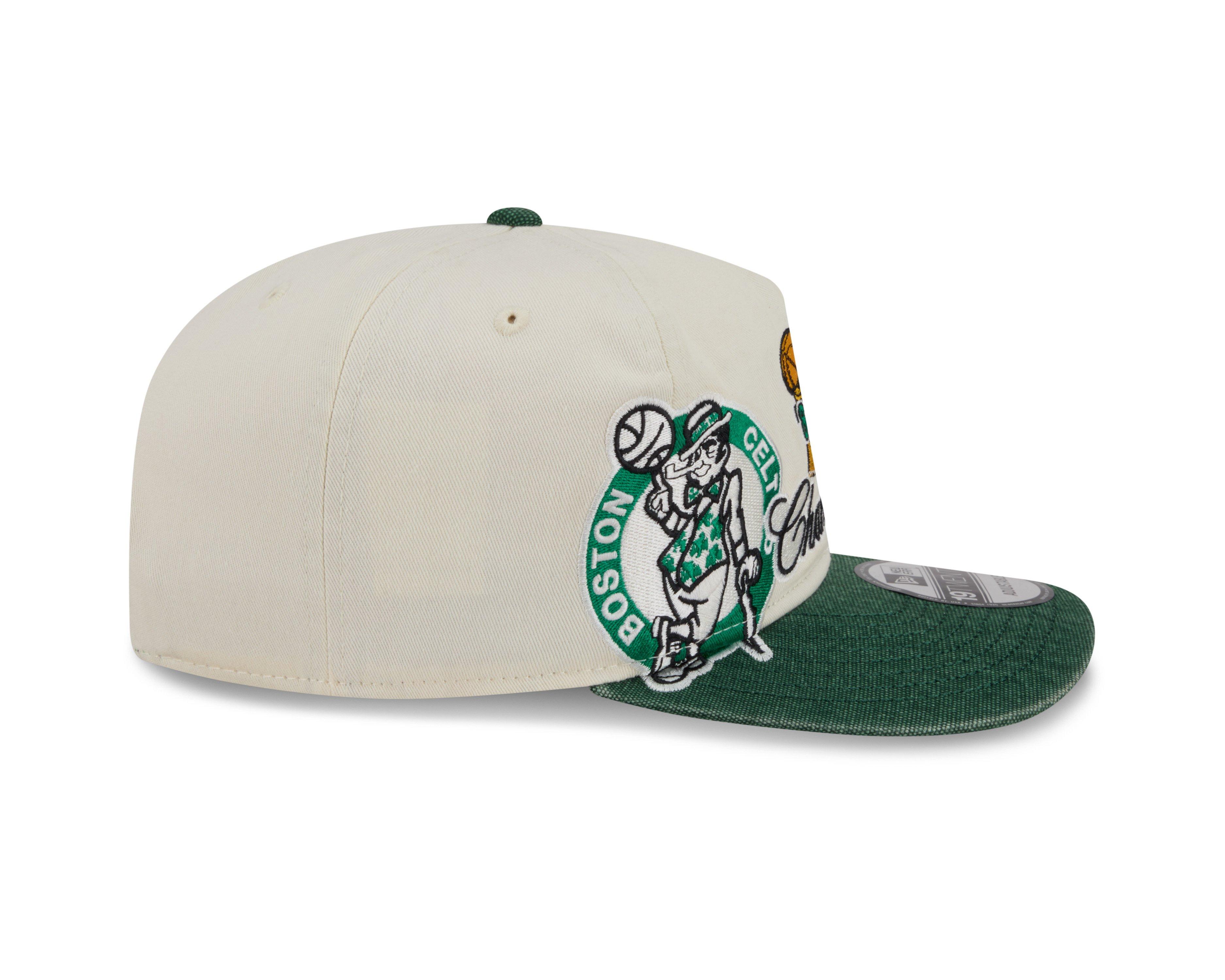 New Era Boston Celtics 19TWENTY Hardwood Classic Snapback Hat-White/Green - WHITE/GREEN Thumbnail View 6