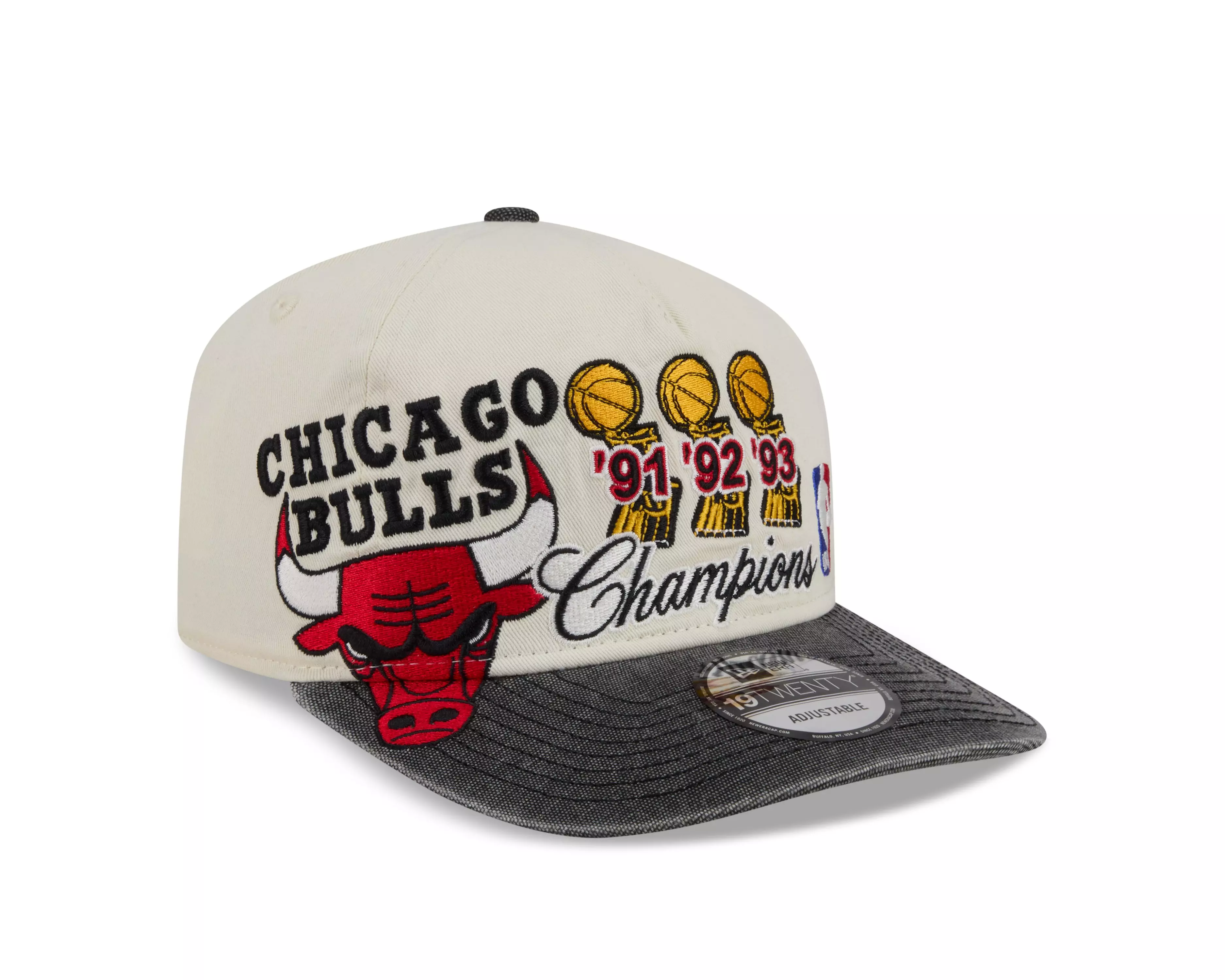 New Era Chicago Bulls 19TWENTY Hardwood Classic Snapback Hat-White/Black - WHITE/BLACK