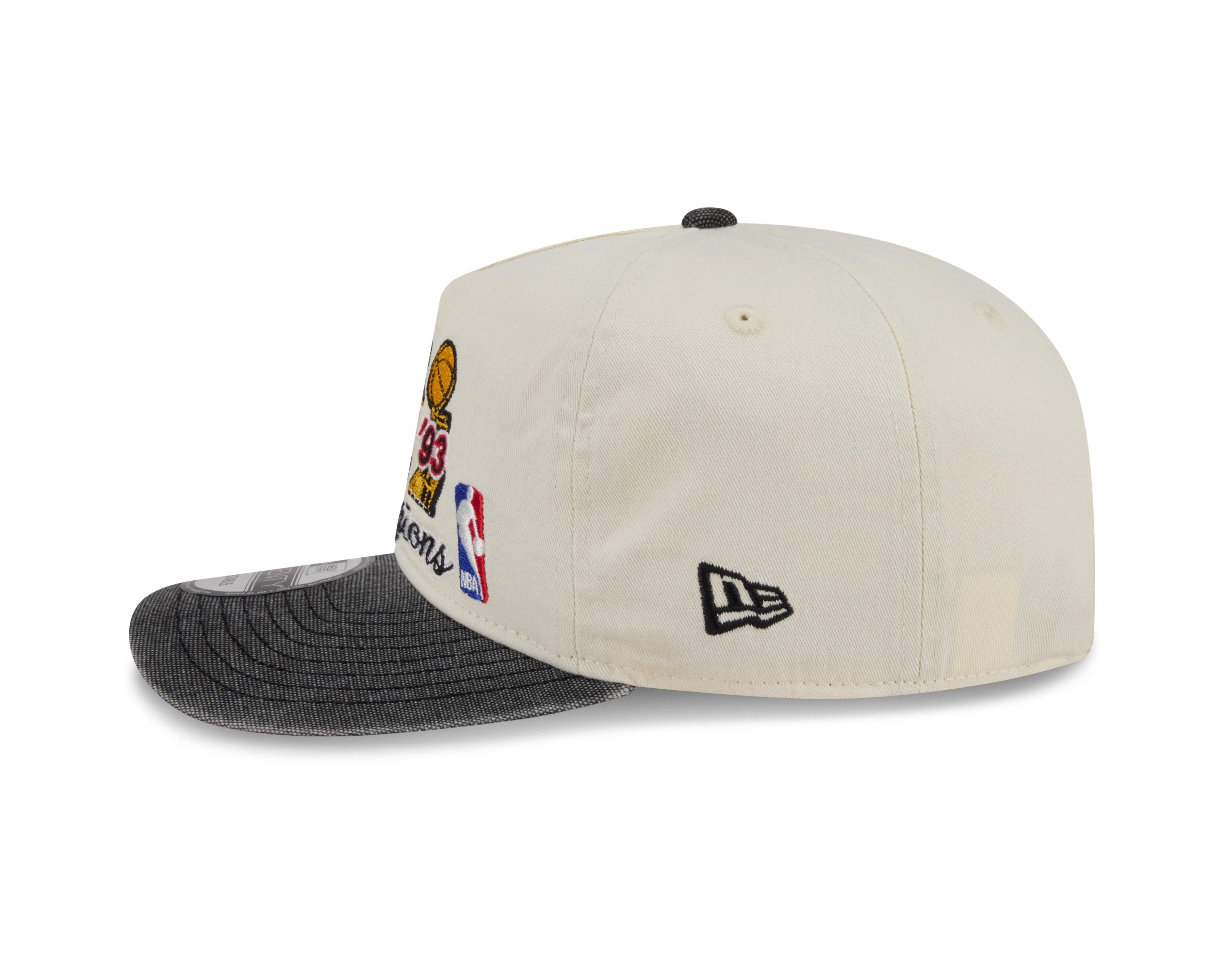 New Era Chicago Bulls 19TWENTY Hardwood Classic Snapback Hat-White/Black - WHITE/BLACK Thumbnail View 5
