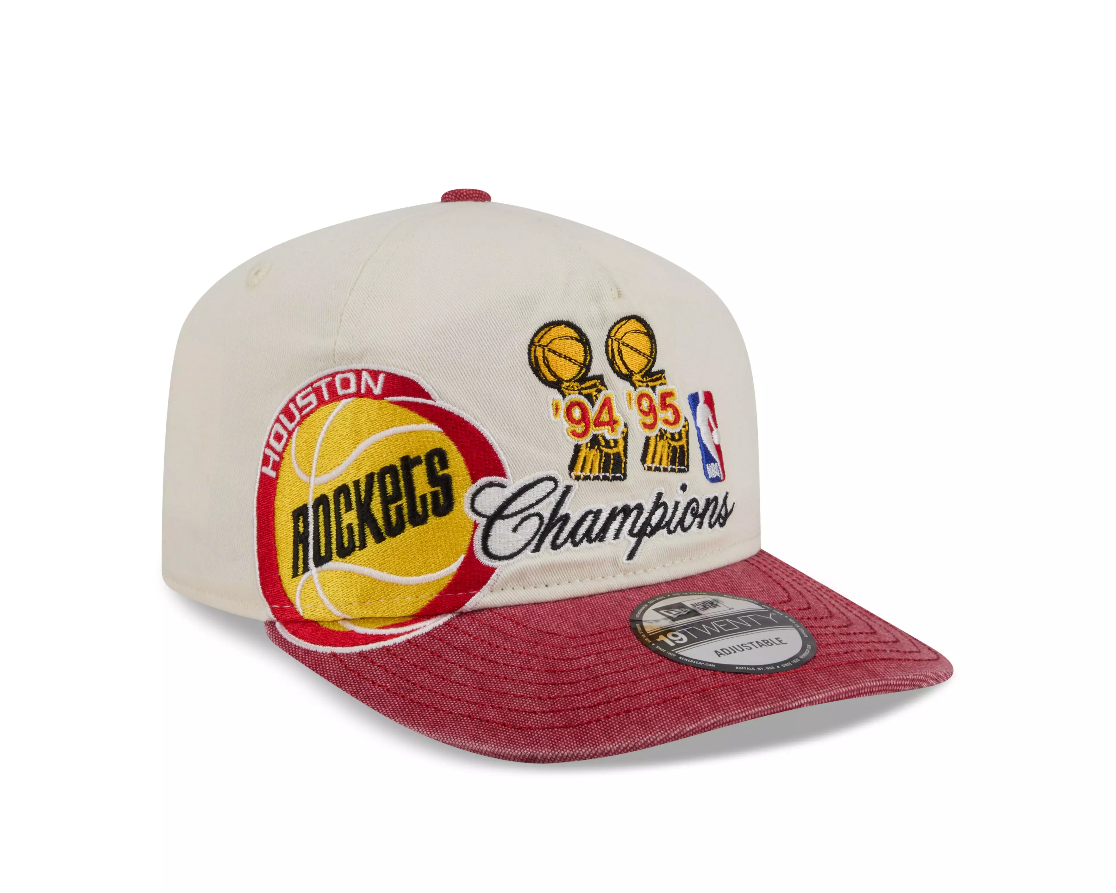 New Era Houston Rockets 19TWENTY Hardwood Classic Snapback Hat-White/Red - WHITE/RED
