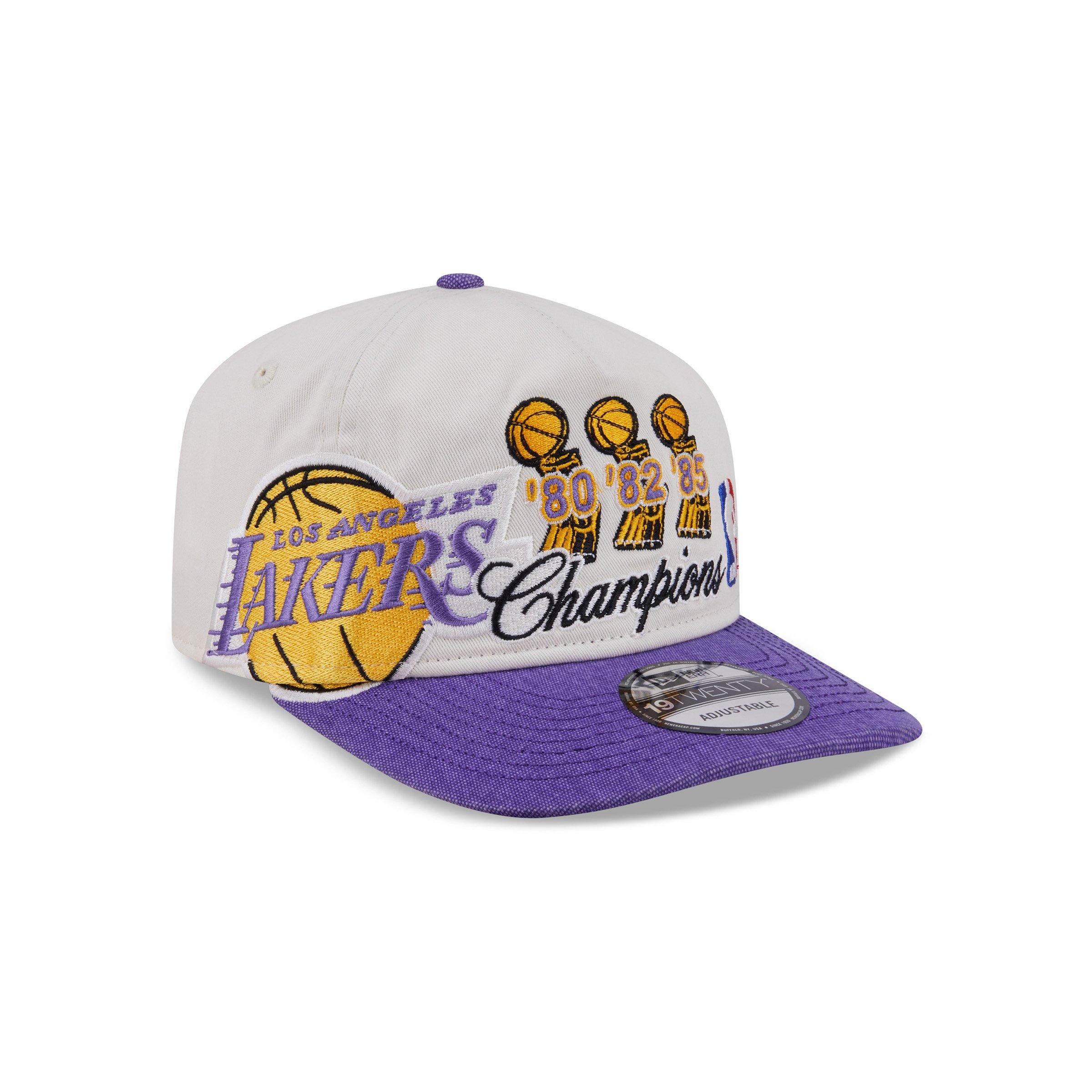 New Era Los Angeles Lakers 19TWENTY Hardwood Classic Snapback Hat - White/Purple - WHITE/PURPLE Thumbnail View 2