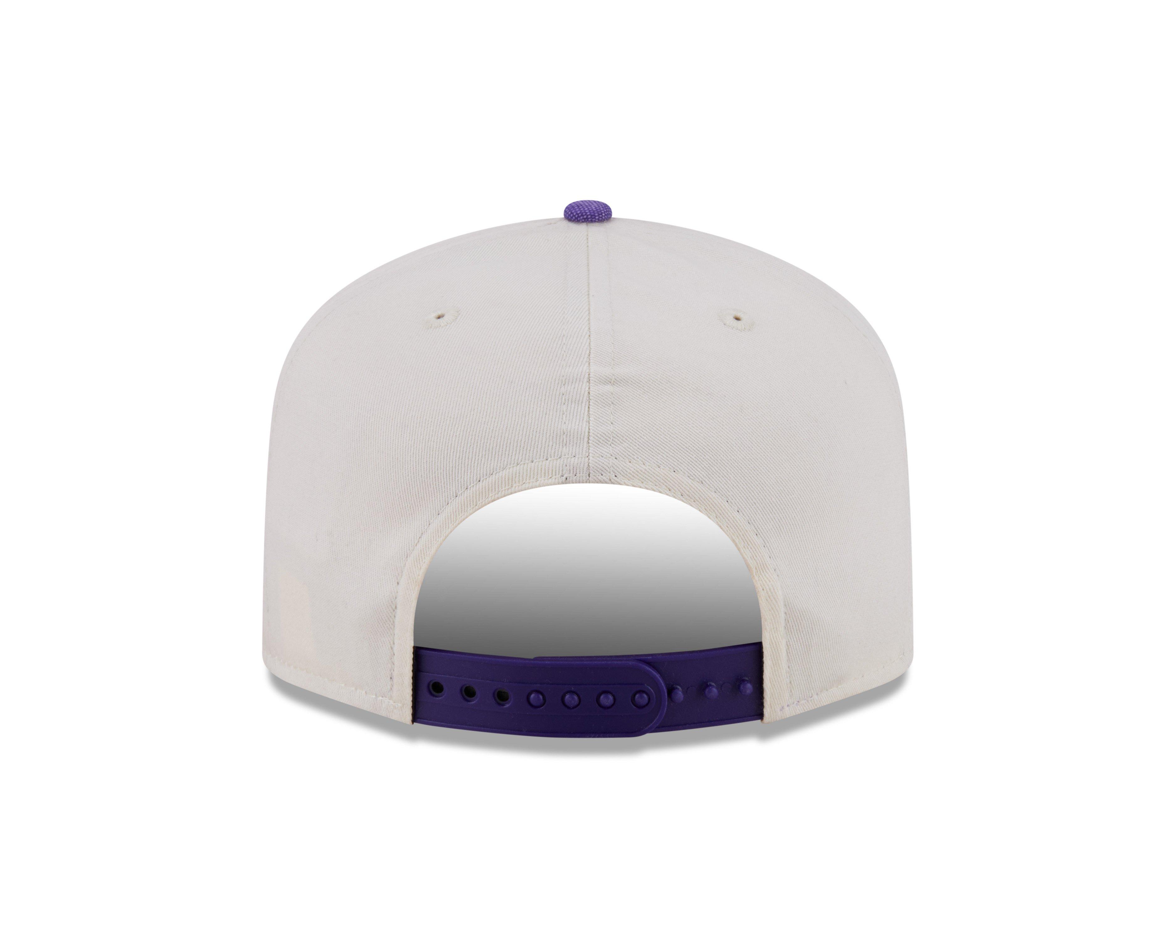 New Era Los Angeles Lakers 19TWENTY Hardwood Classic Snapback Hat - White/Purple - WHITE/PURPLE Thumbnail View 4
