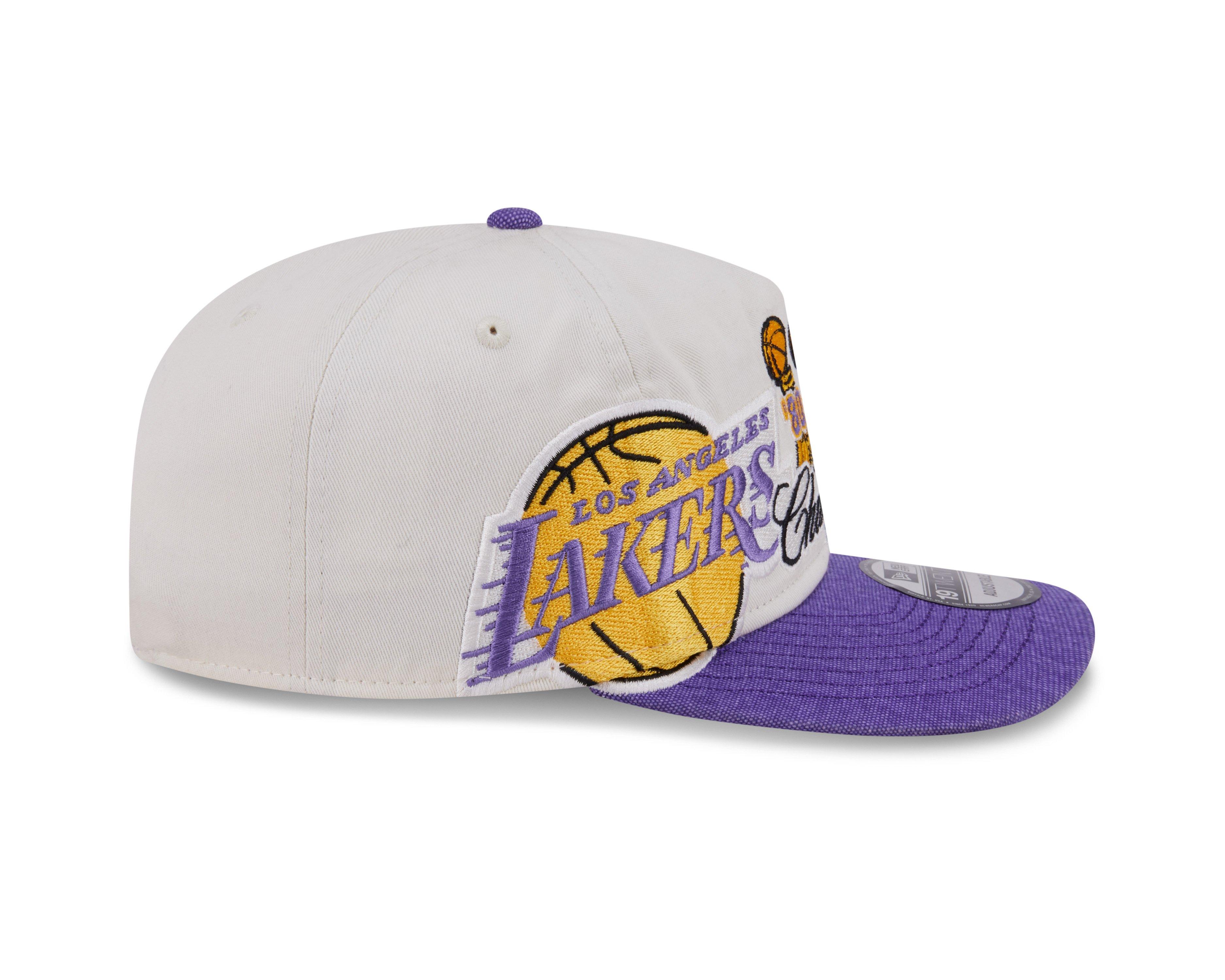 New Era Los Angeles Lakers 19TWENTY Hardwood Classic Snapback Hat - White/Purple - WHITE/PURPLE Thumbnail View 6