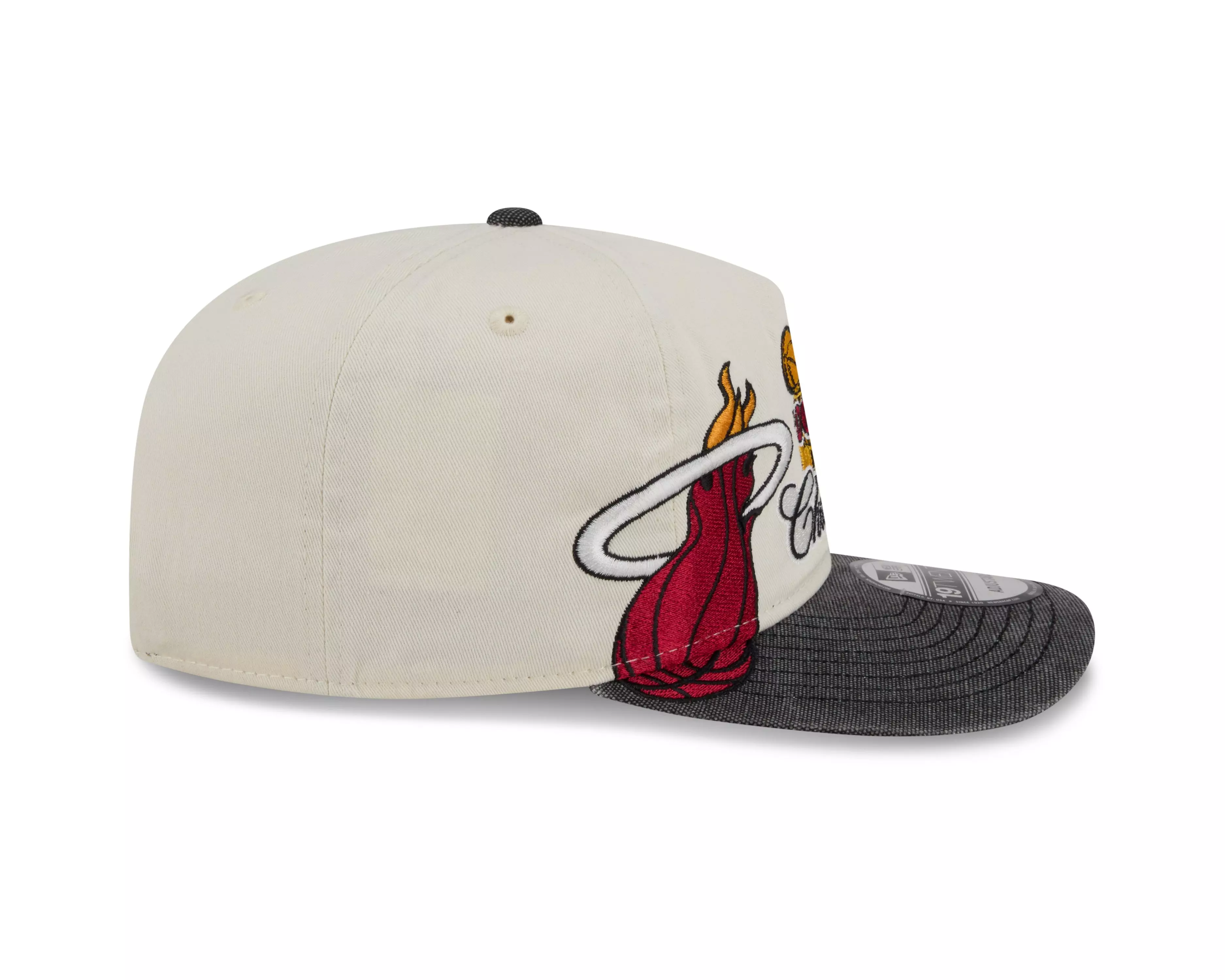 New Era Miami Heat 19TWENTY Hardwood Classic Snapback Hat-White/Black - WHITE/BLACK