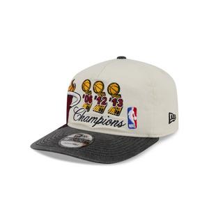 New Era Miami Heat 19TWENTY Hardwood Classic Snapback Hat-White/Black