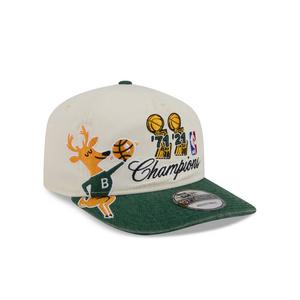 New Era Milwaukee Bucks 19TWENTY Hardwood Classic Snapback Hat-White/Green