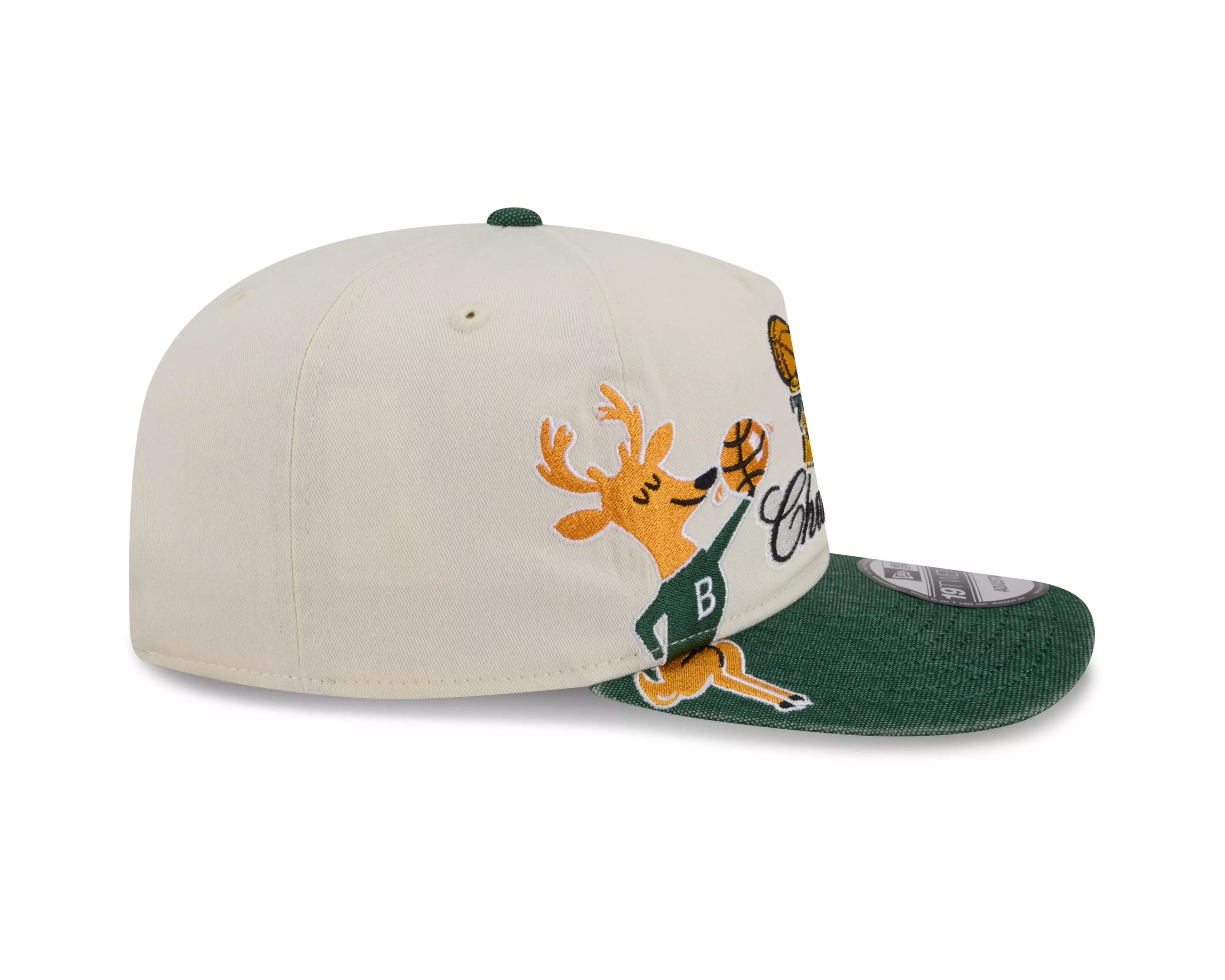New Era Milwaukee Bucks 19TWENTY Hardwood Classic Snapback Hat-White/Green - WHITE/GREEN