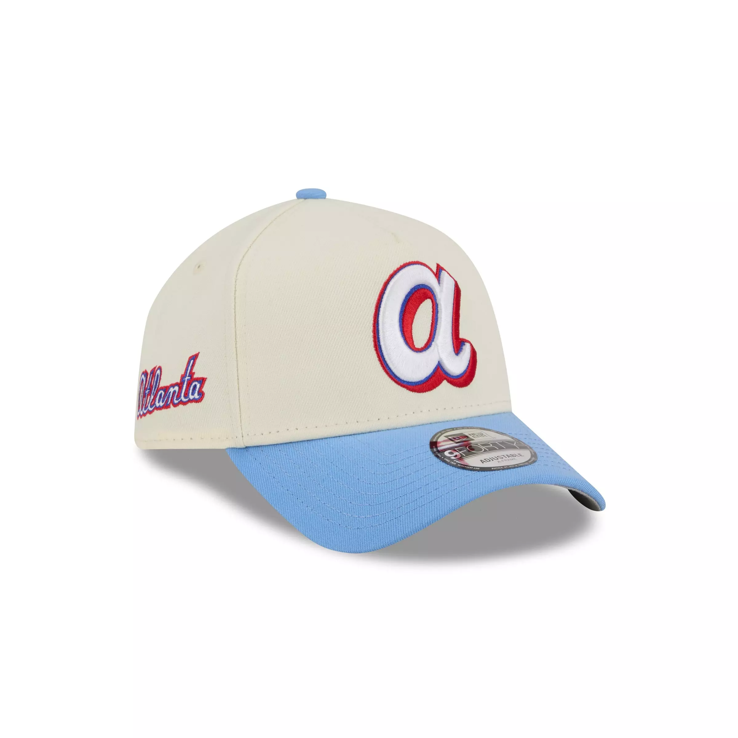 New Era Atlanta Braves 9FORTY A-Frame City Connect Snapback Hat - Cream - CREAM