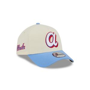 New Era Atlanta Braves 9FORTY A-Frame City Connect Snapback Hat - Cream