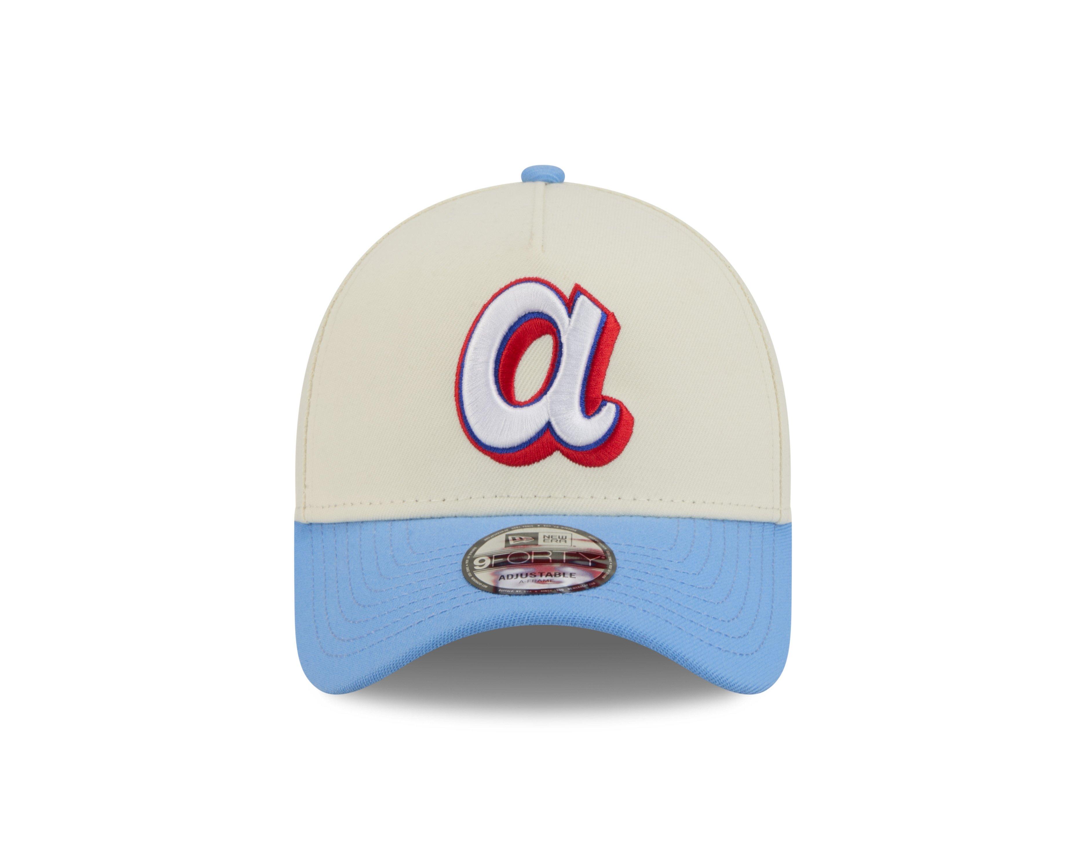 New Era Atlanta Braves 9FORTY A-Frame City Connect Snapback Hat - Cream - CREAM Thumbnail View 3