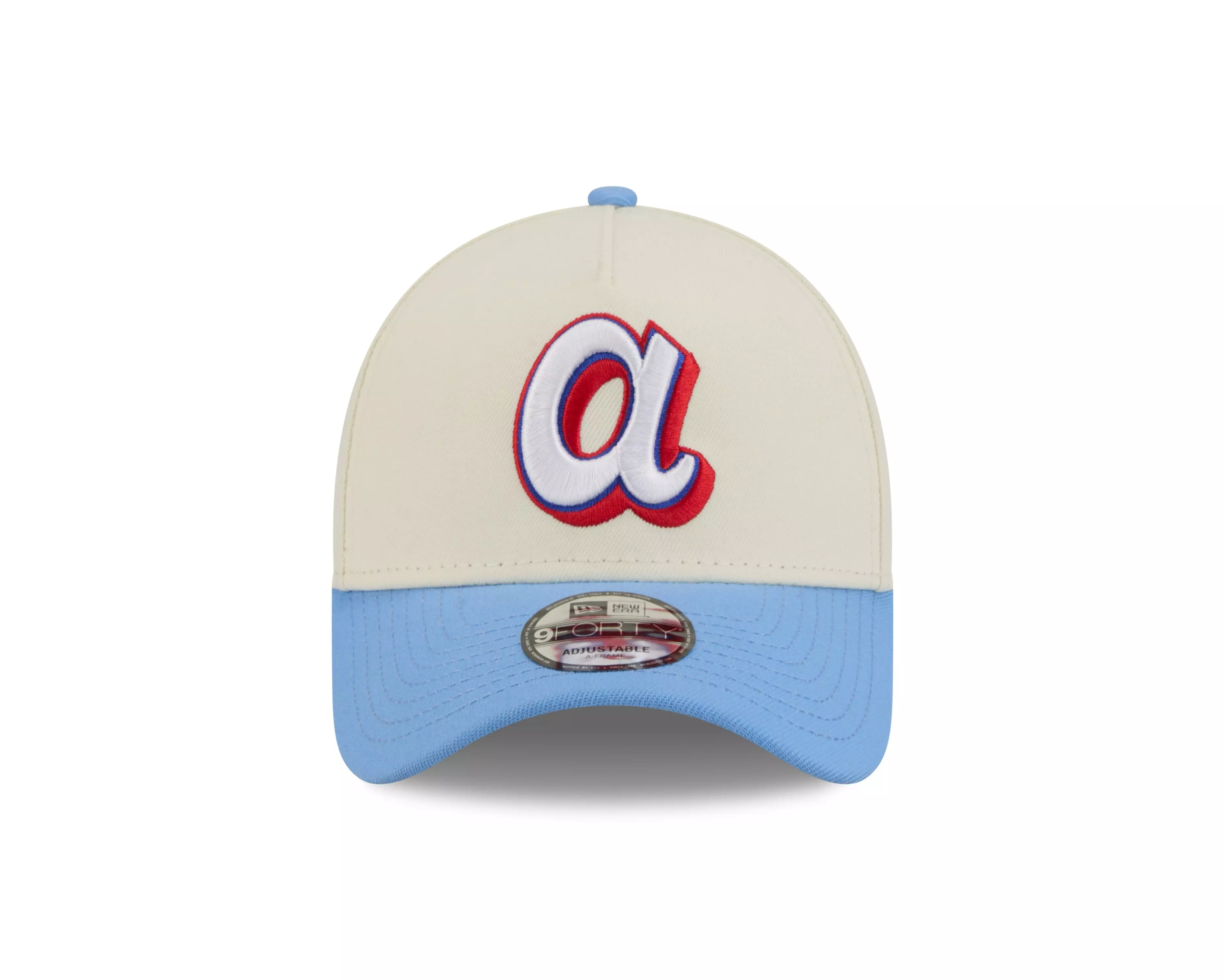 New Era Atlanta Braves 9FORTY A-Frame City Connect Snapback Hat - Cream - CREAM