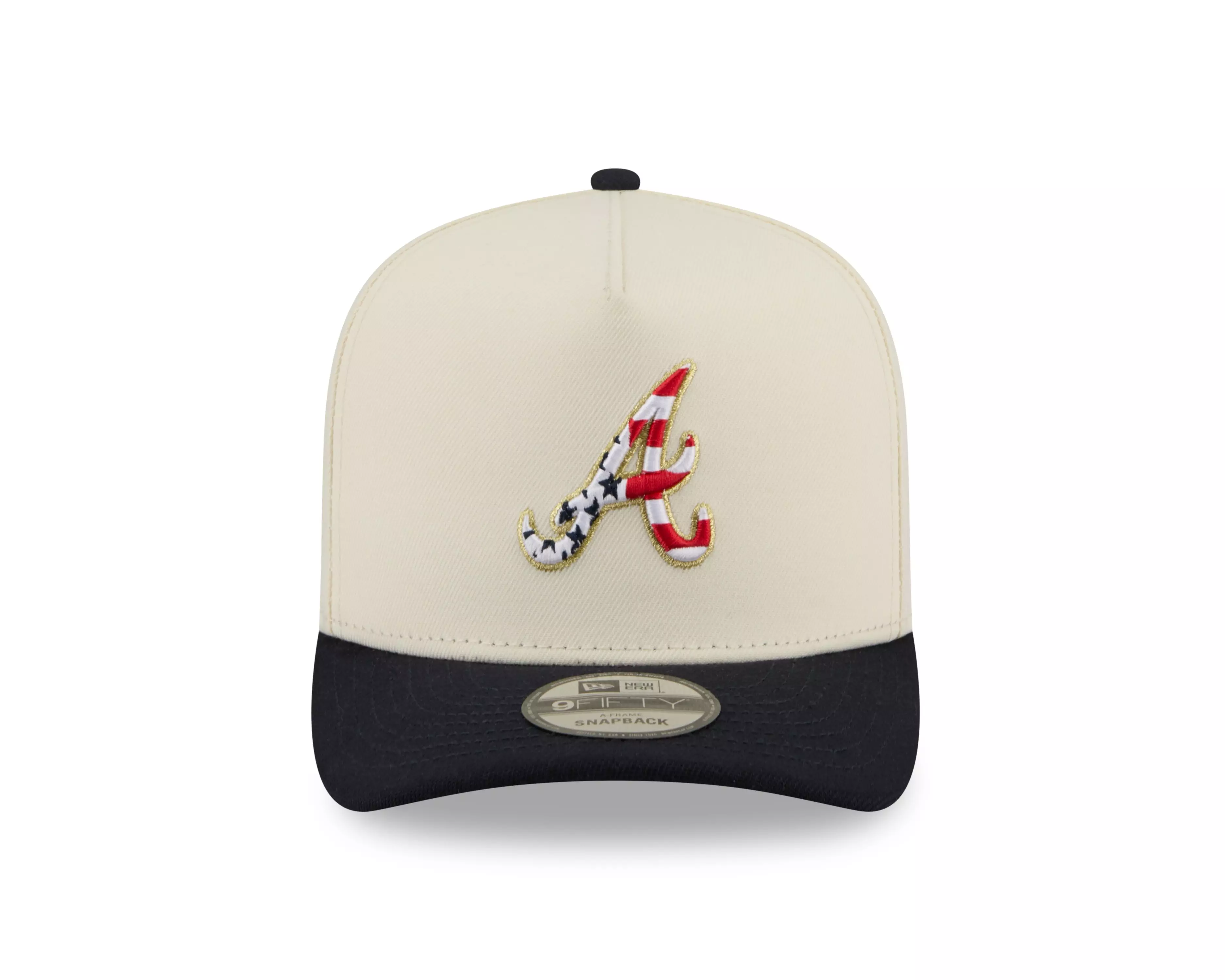 New Era Atlanta Braves 9FIFTY A-Frame 4th of July Snapback Hat - Cream - CREAM