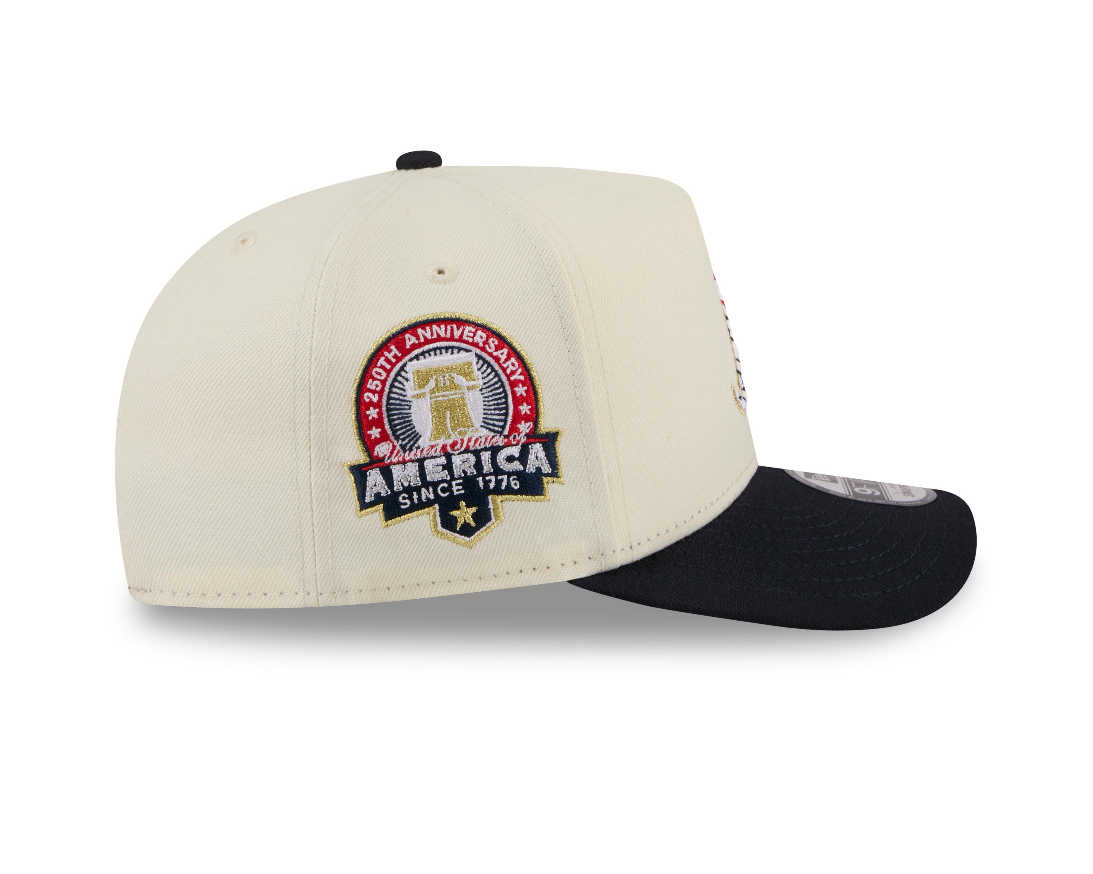 New Era Atlanta Braves 9FIFTY A-Frame 4th of July Snapback Hat - Cream - CREAM Thumbnail View 6