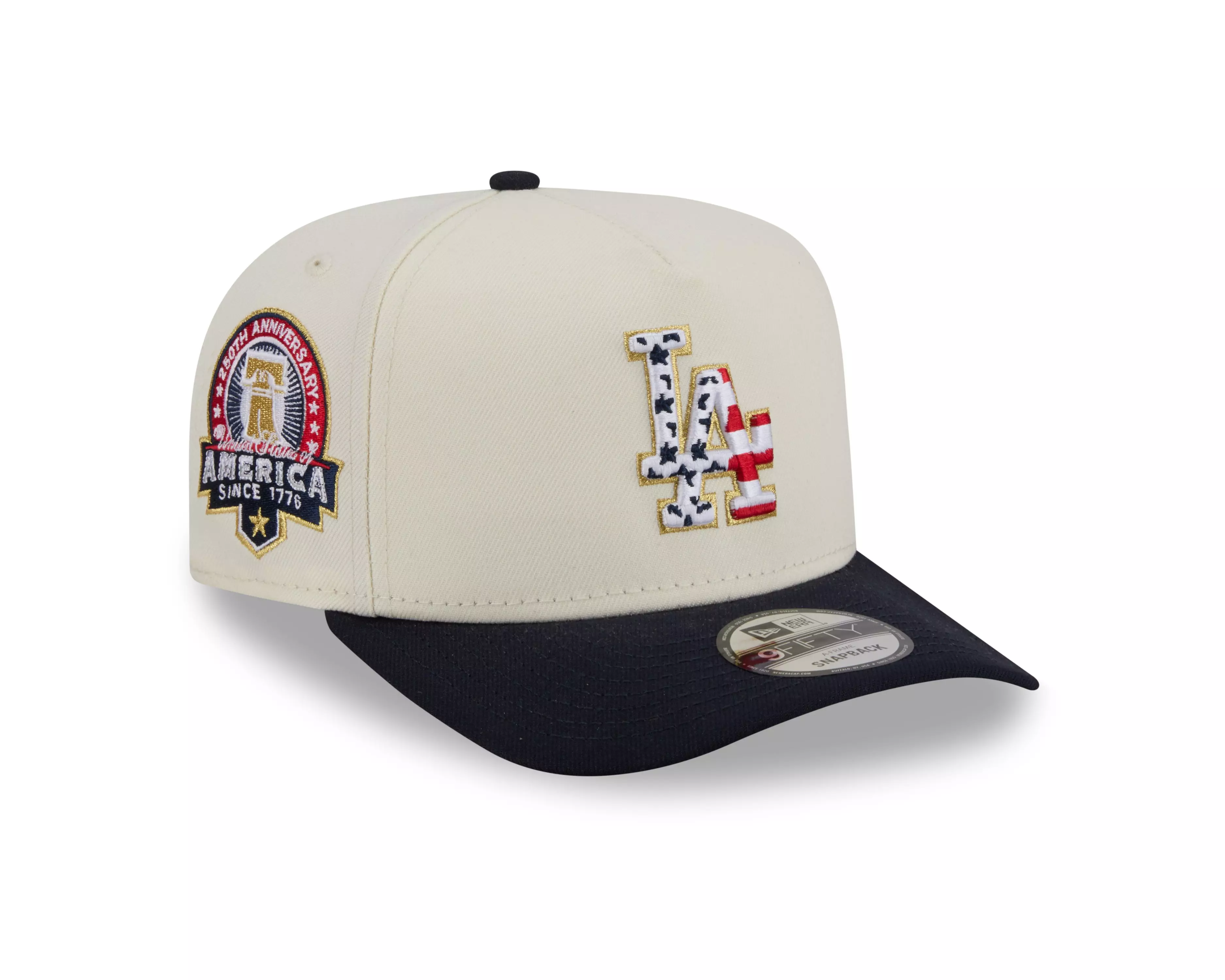 New Era Los Angeles Dodgers 9FIFTY A-Frame 4th of July Snapback Hat - Cream - CREAM