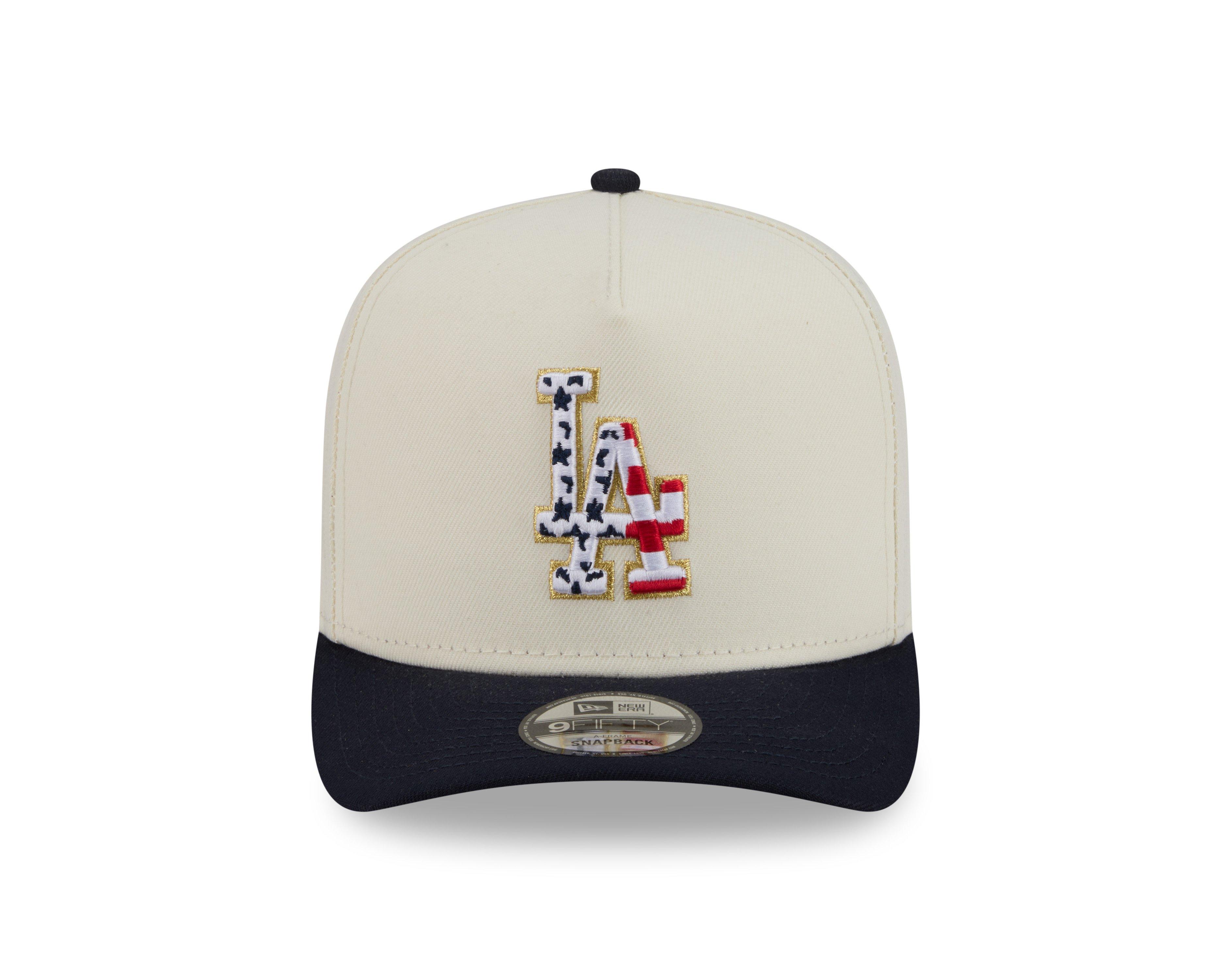 New Era Los Angeles Dodgers 9FIFTY A-Frame 4th of July Snapback Hat - Cream - CREAM Thumbnail View 3