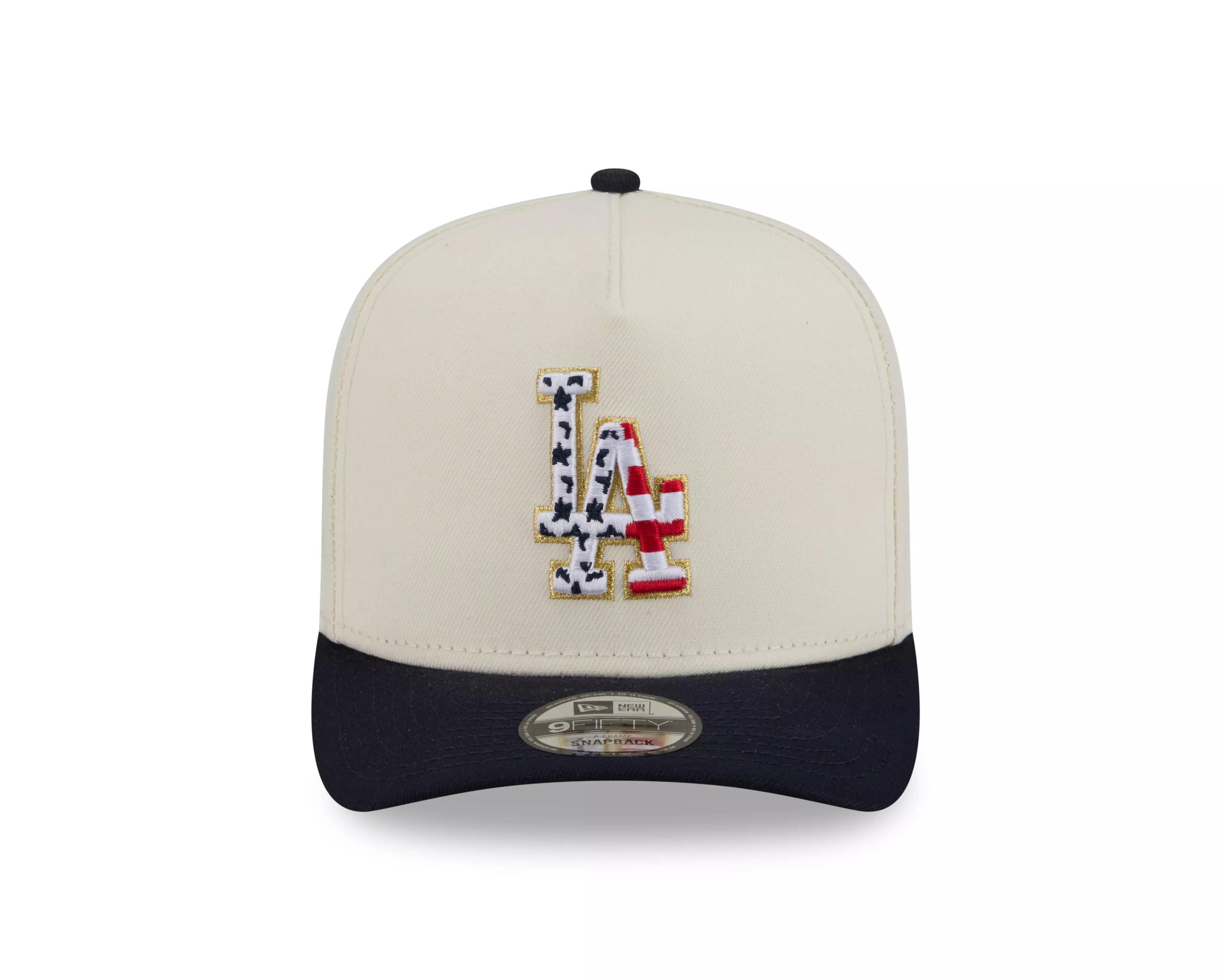 New Era Los Angeles Dodgers 9FIFTY A-Frame 4th of July Snapback Hat - Cream - CREAM