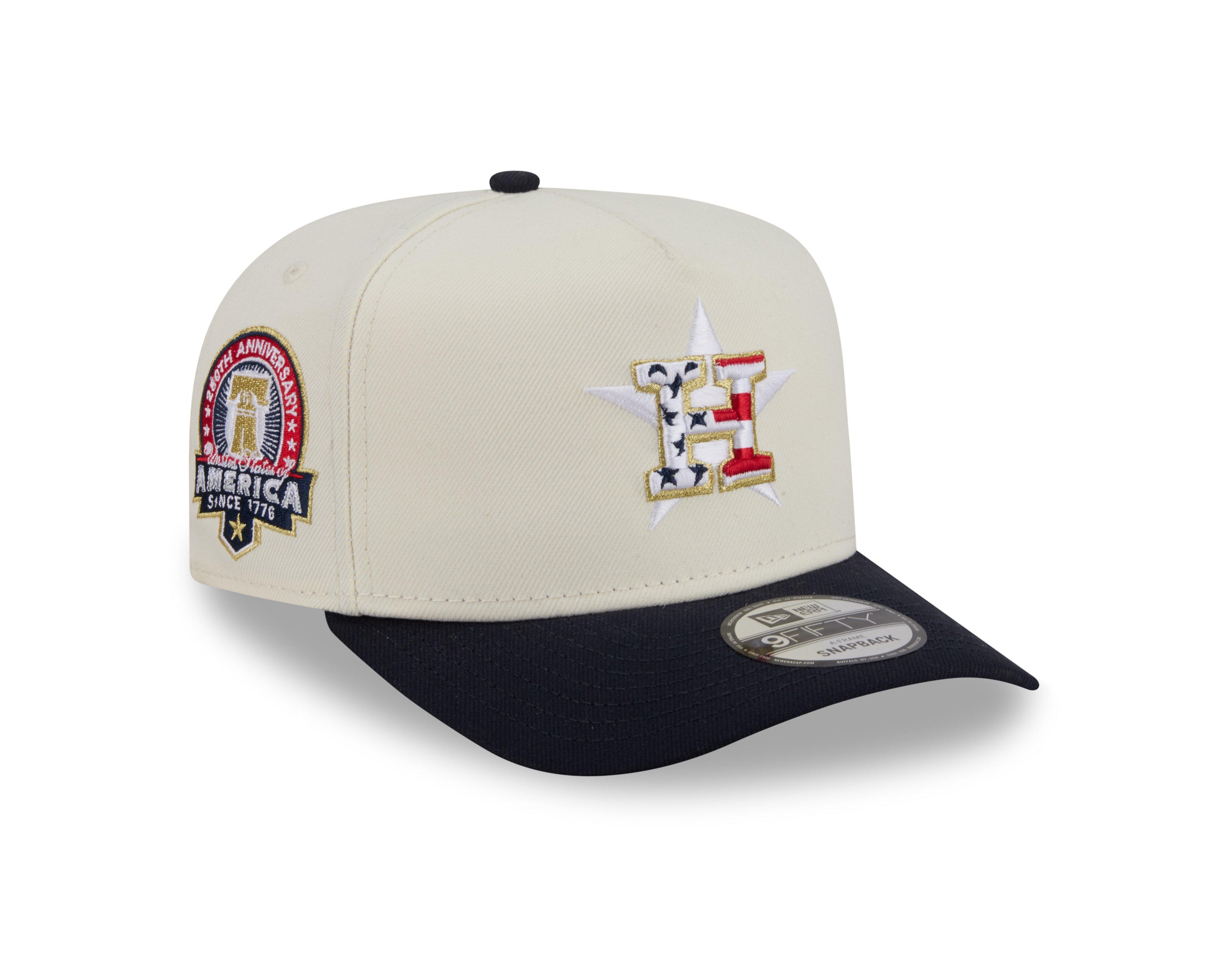 New Era Houston Astros 9FIFTY A-Frame 4th of July Cream Snapback Hat