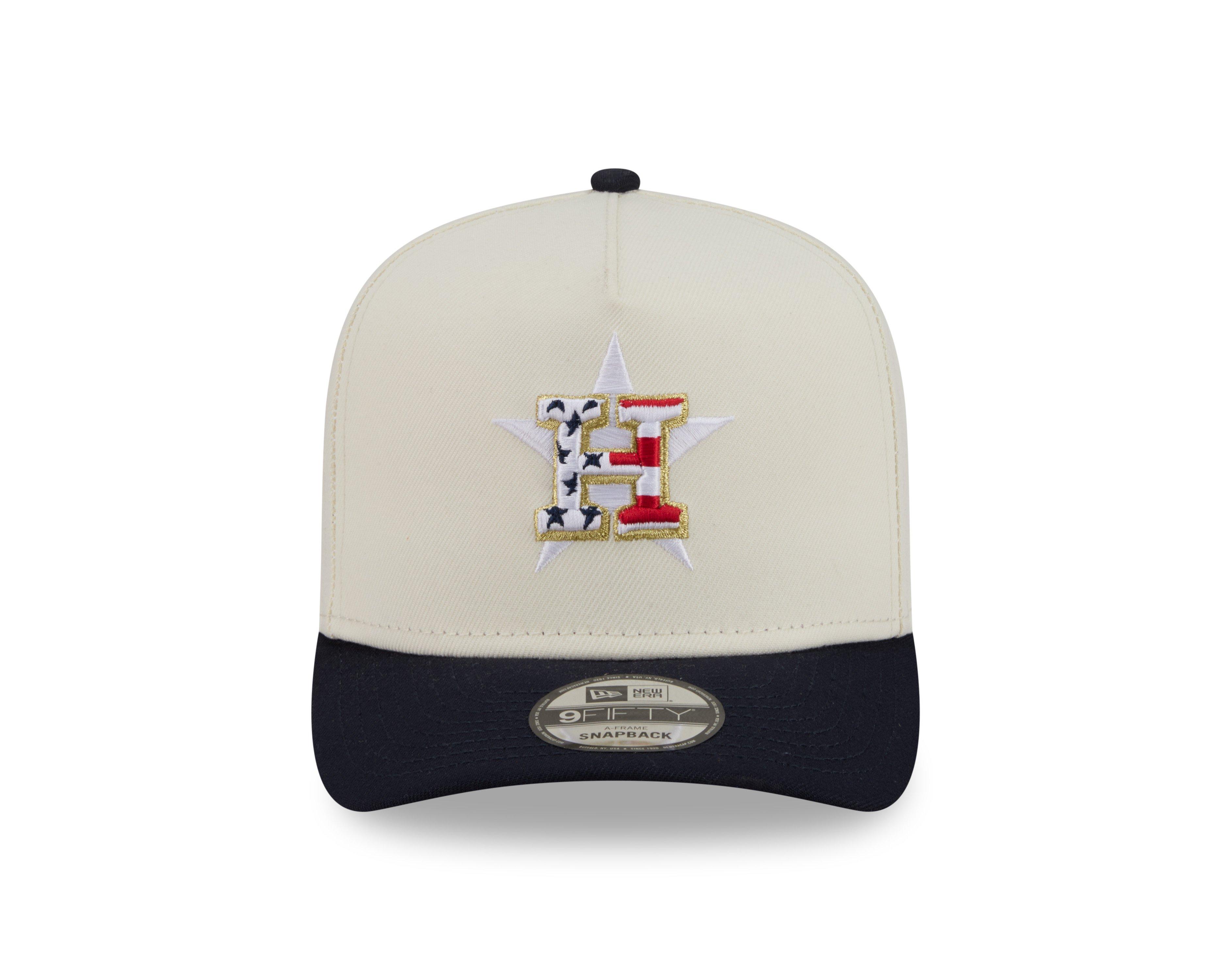 New Era Houston Astros 9FIFTY A-Frame 4th of July Snapback Hat - Cream - CREAM Thumbnail View 3