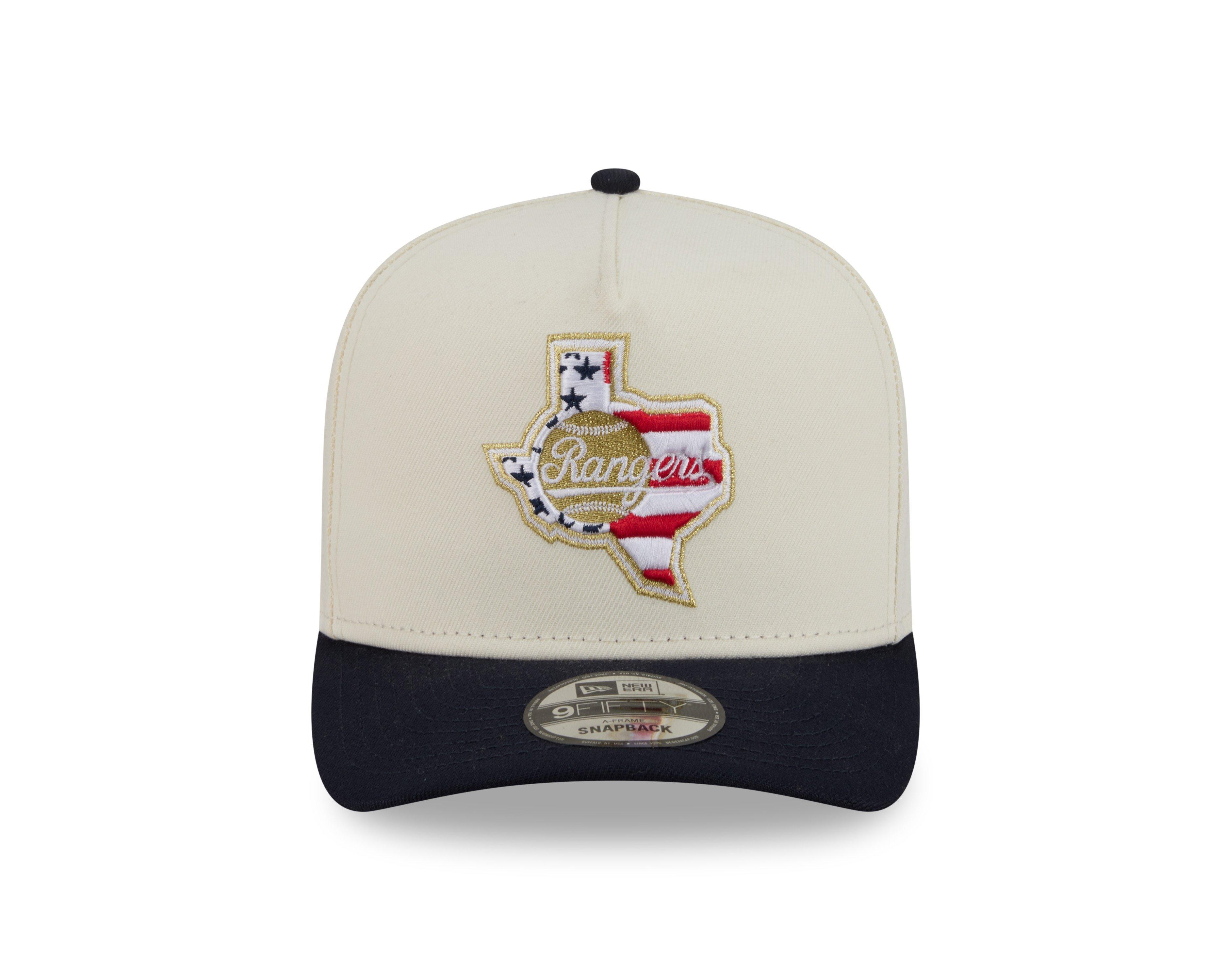 New Era Texas Rangers 9FIFTY A-Frame 4th of July Snapback Hat - Cream - CREAM Thumbnail View 3
