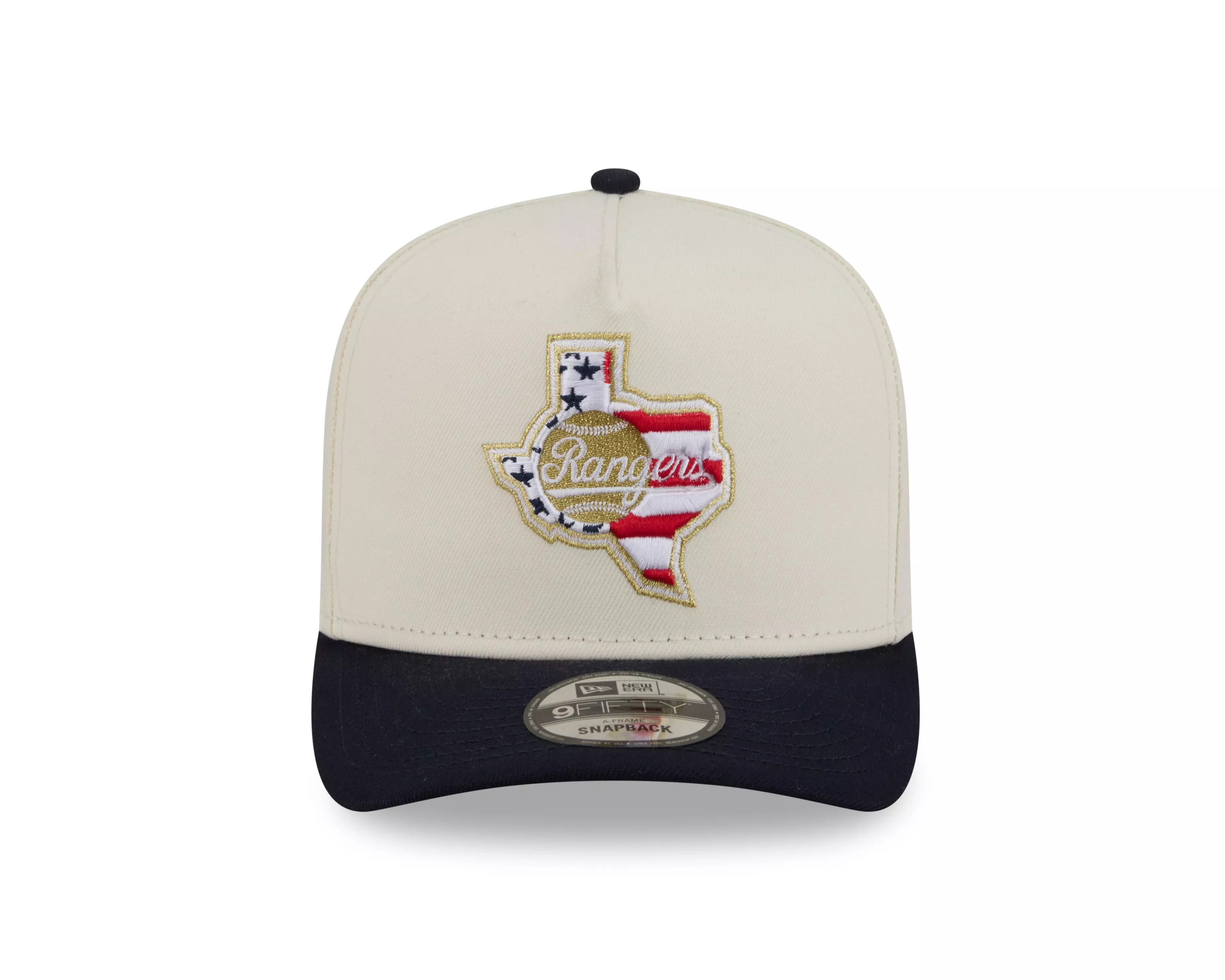 New Era Texas Rangers 9FIFTY A-Frame 4th of July Snapback Hat - Cream - CREAM